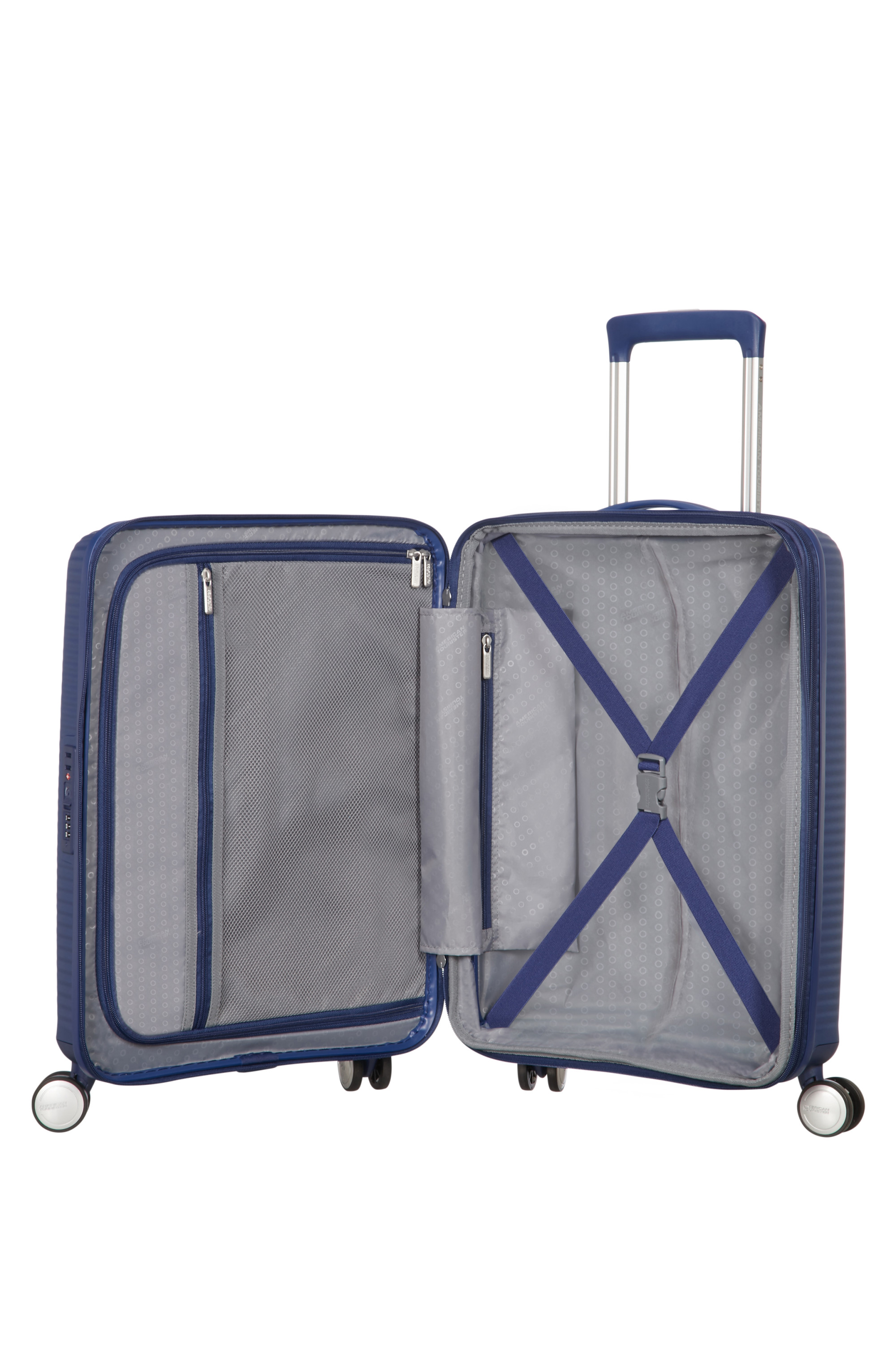 Soundbox valise 4 roues taille s AMERICAN TOURISTER Bleu