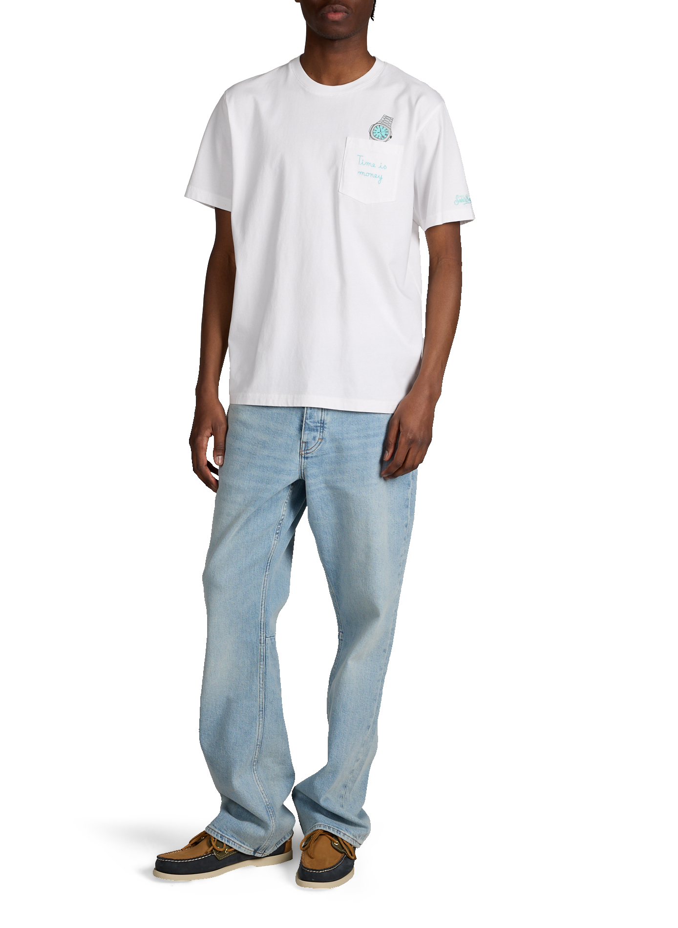 Straight cotton t-shirt MC2 SAINT BARTH White