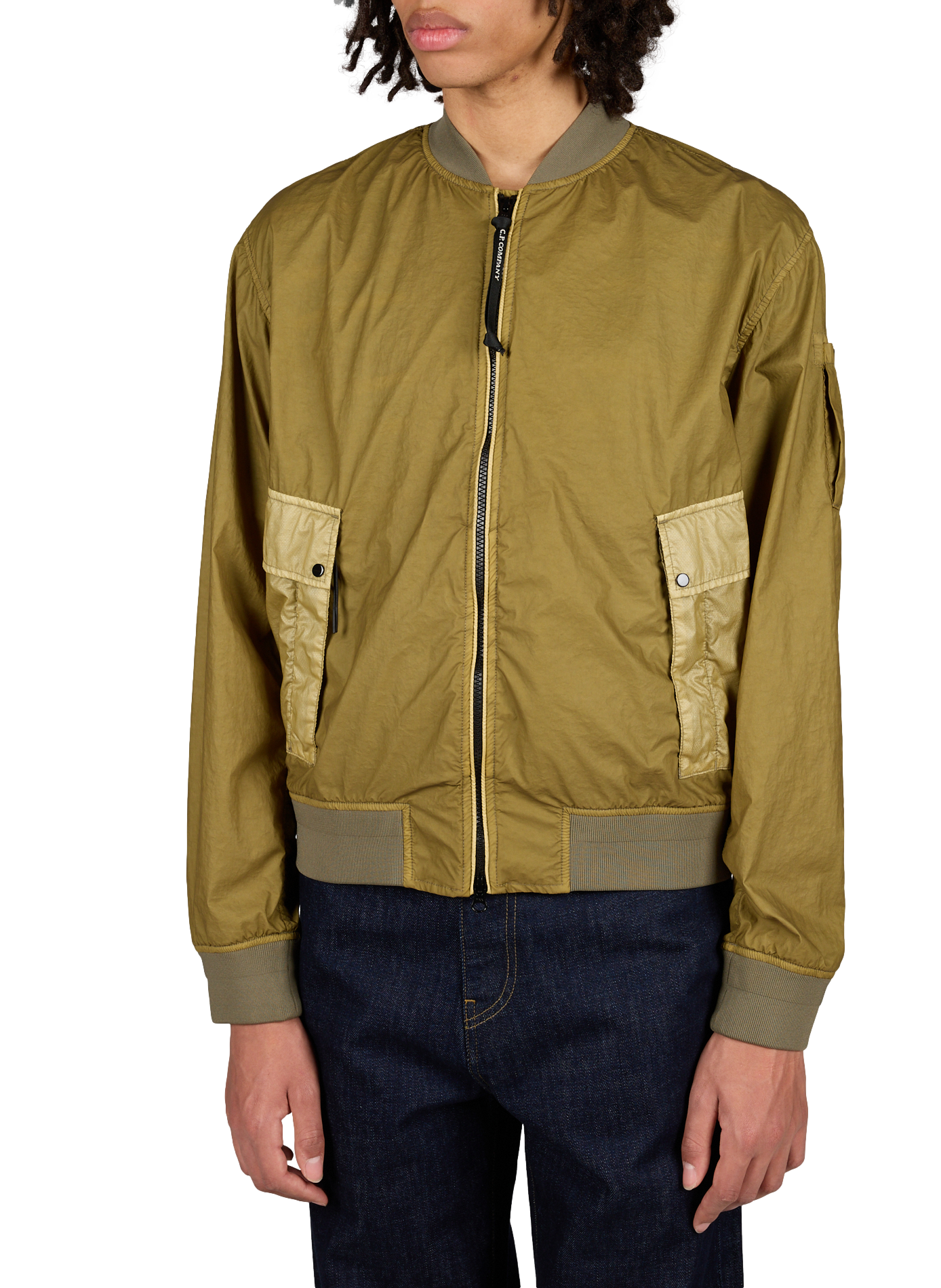 Lightweight jacket with flat collar CP COMPANY Khaki
