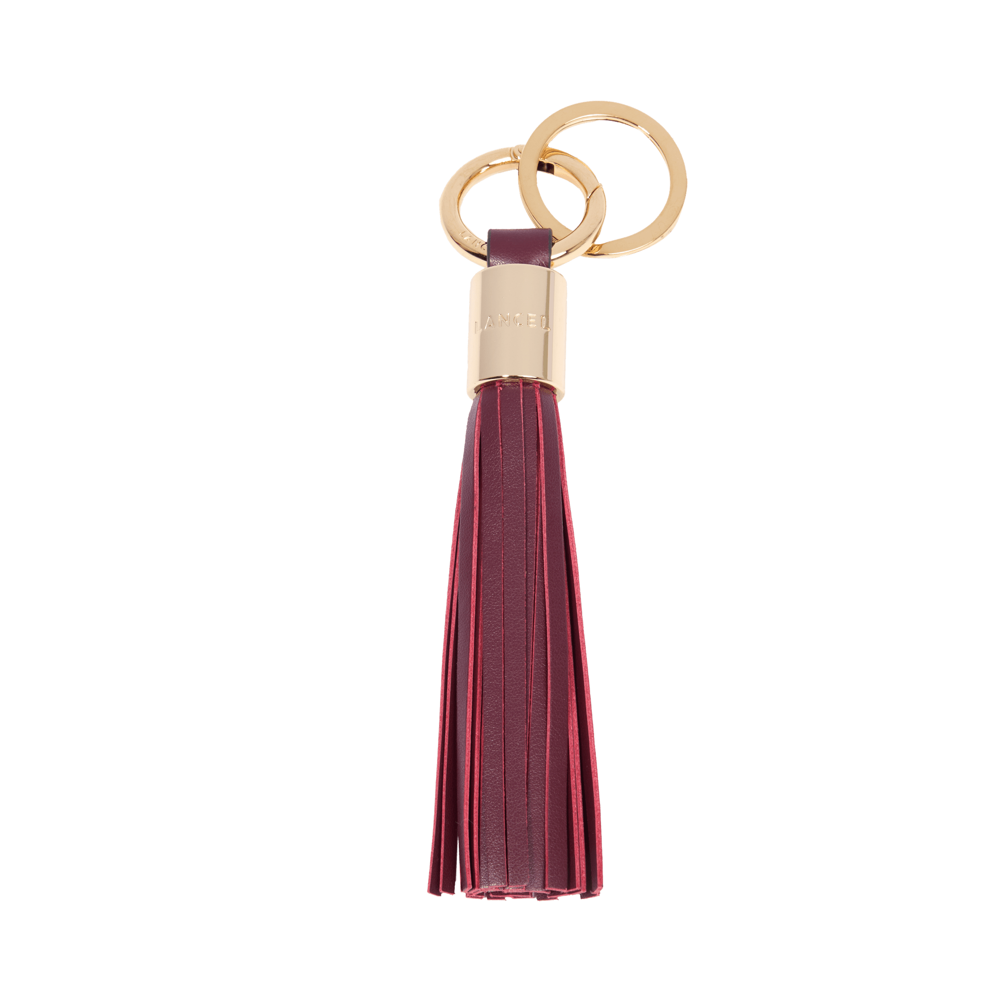 Keychain pompon large premier flirt by lancel in leather LANCEL Purple