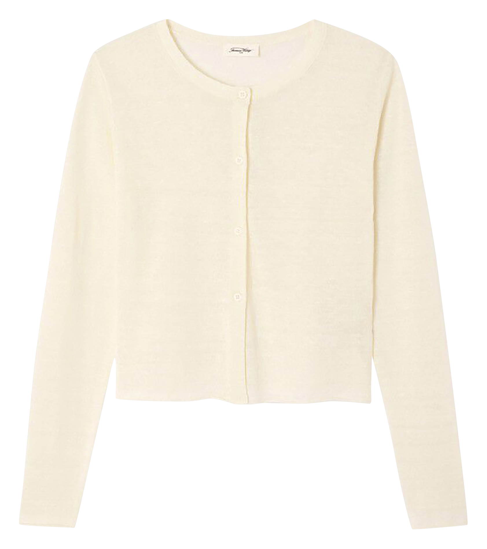 Gilet en lin mélangé col rond epaky AMERICAN VINTAGE Beige