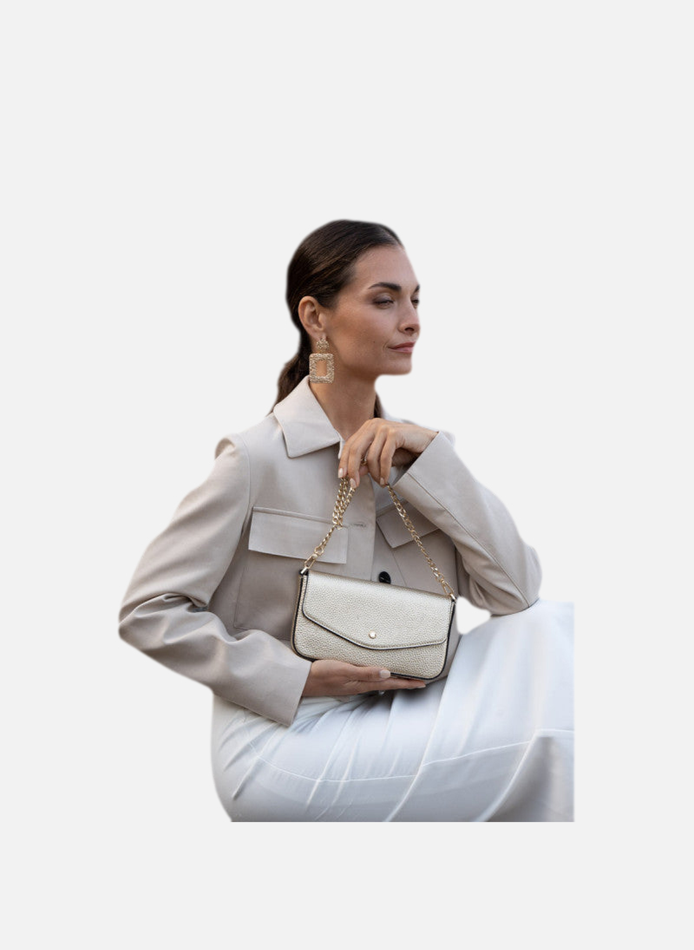 Club | bandoulière de sac en toile coton POURCHET Doré