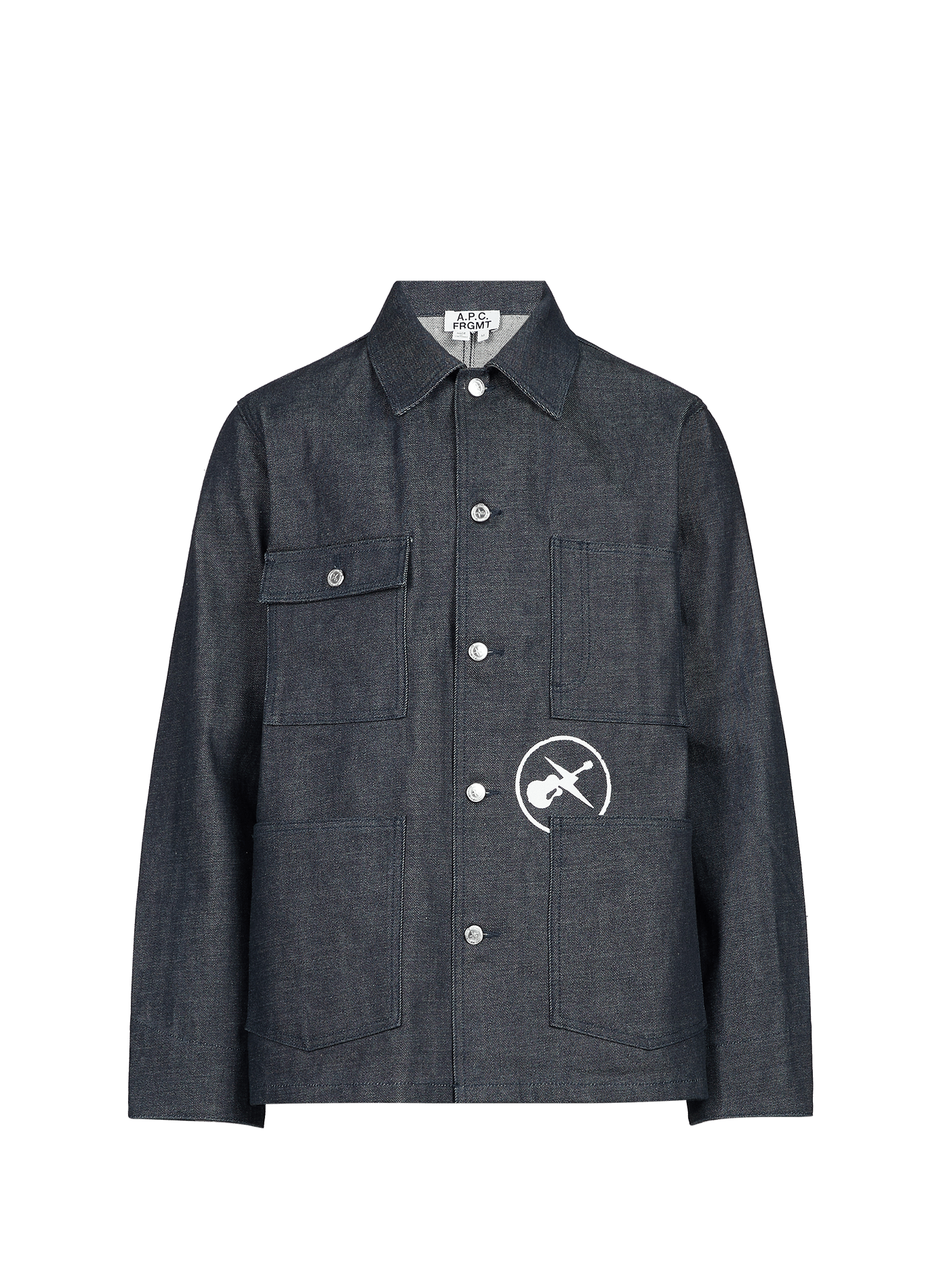 Straight denim jacket in cotton A.P.C. Blue