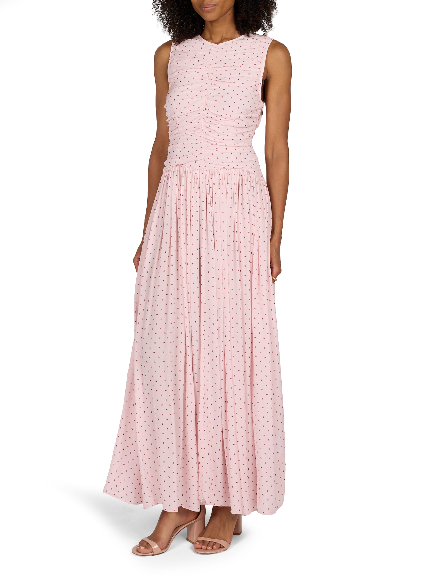 Fitted maxi dress ROTATE Pink