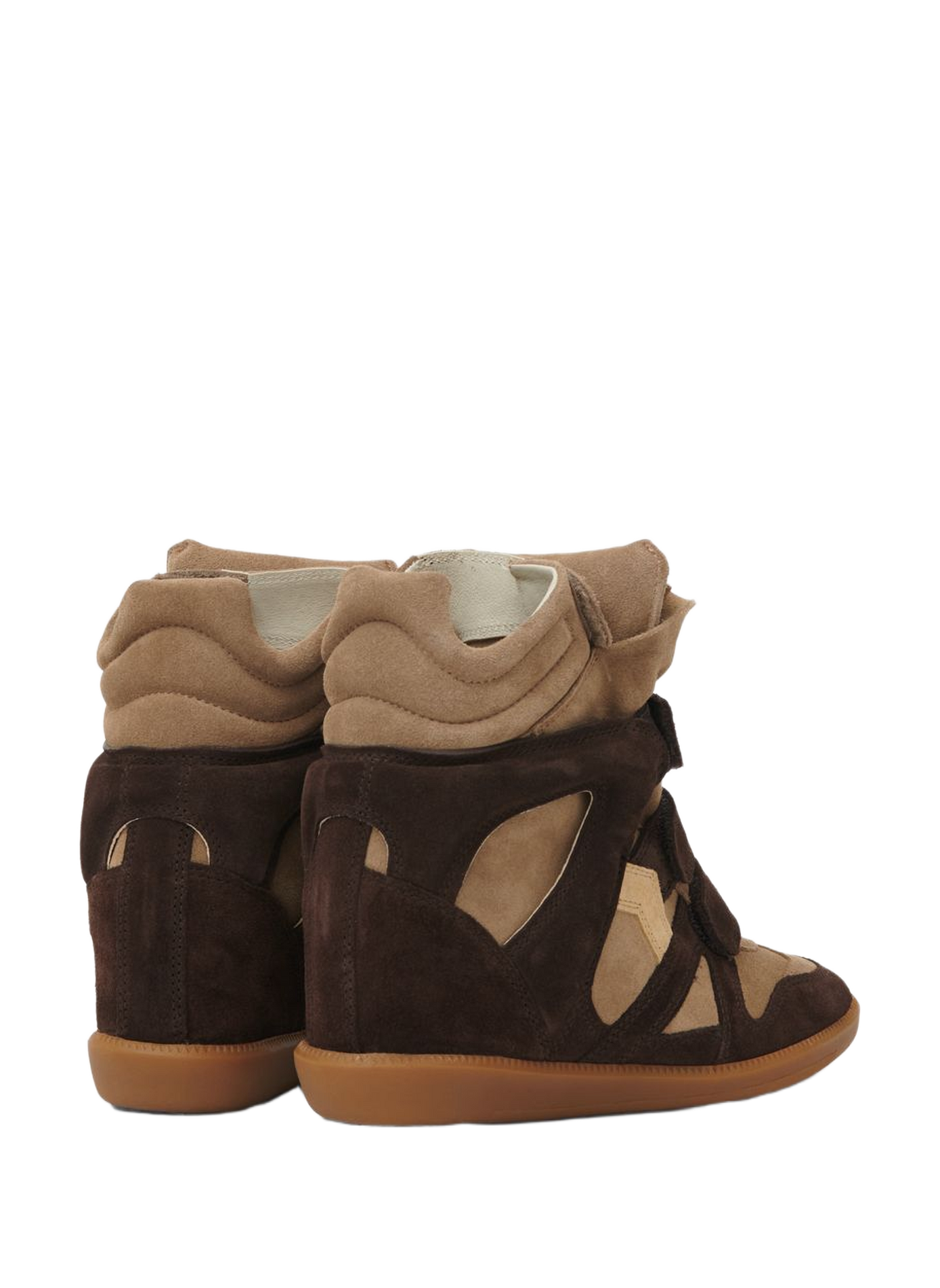 Sneakers met sleehakken van fluweelzacht kalfsleer ISABEL MARANT Veelkleurig