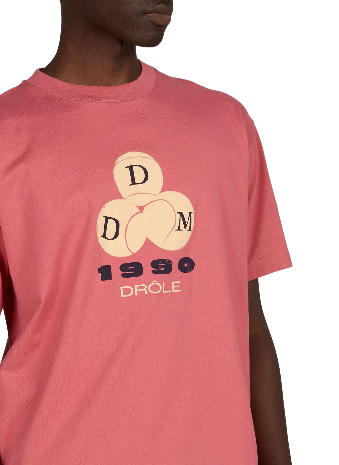 Printed straight t-shirt DROLE DE MONSIEUR Pink
