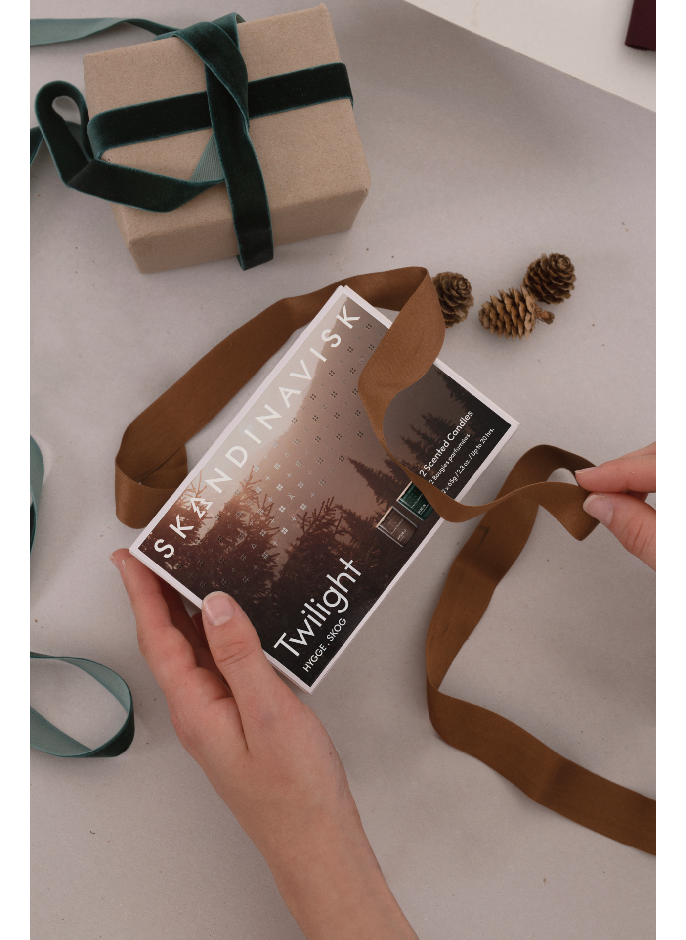 Coffret de deux bougies parfumées Twilight SKANDINAVISK Marron
