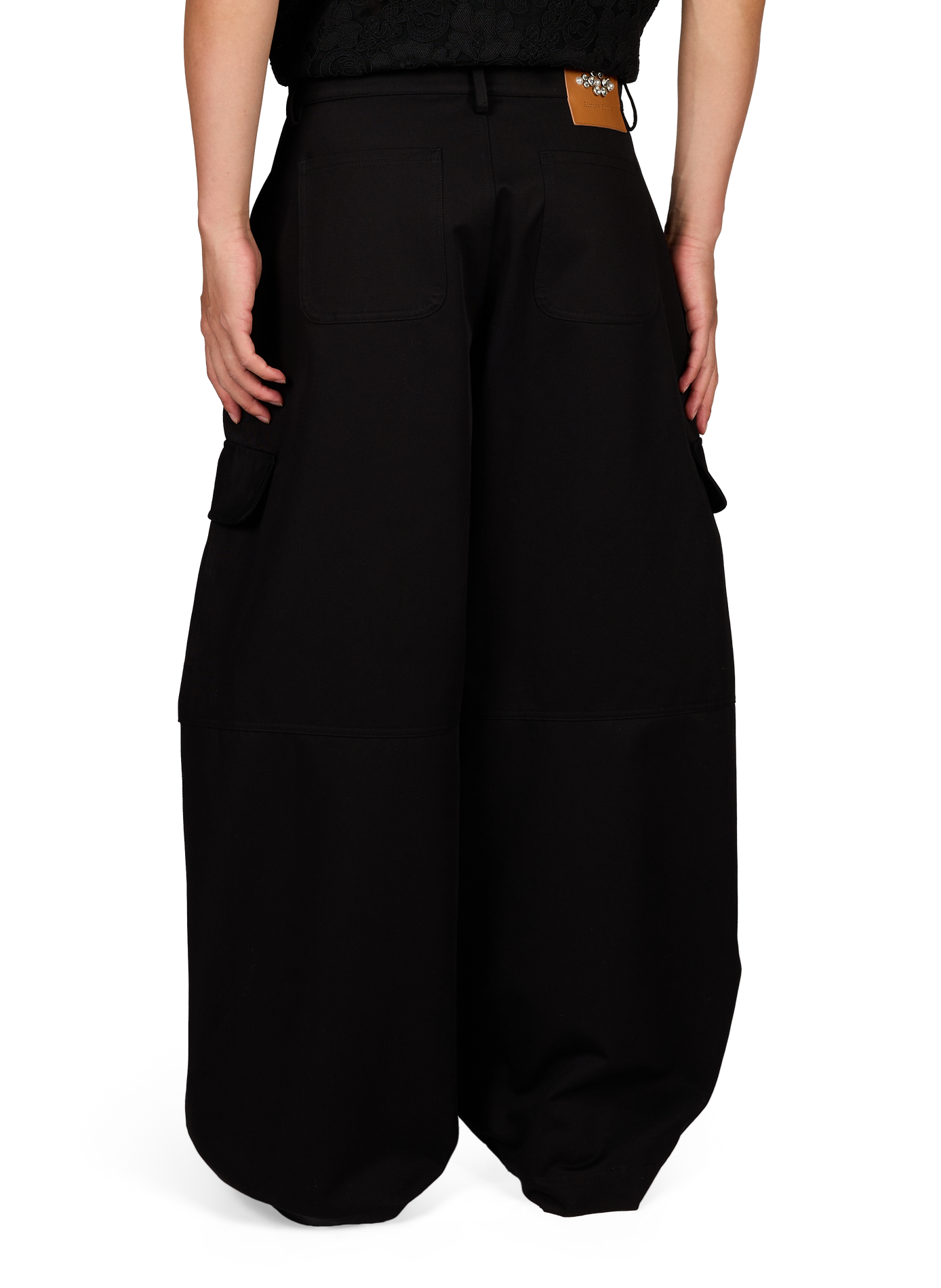 Solid Extra Wide Leg Pants SIMONE ROCHA Black