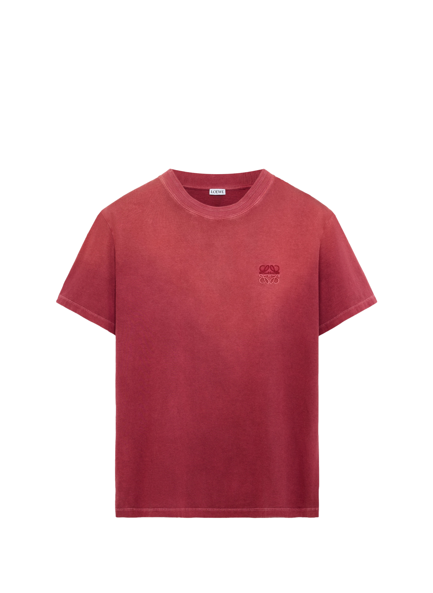 Klassisches T-Shirt mit kurzen Ärmeln aus Baumwolle LOEWE Rot