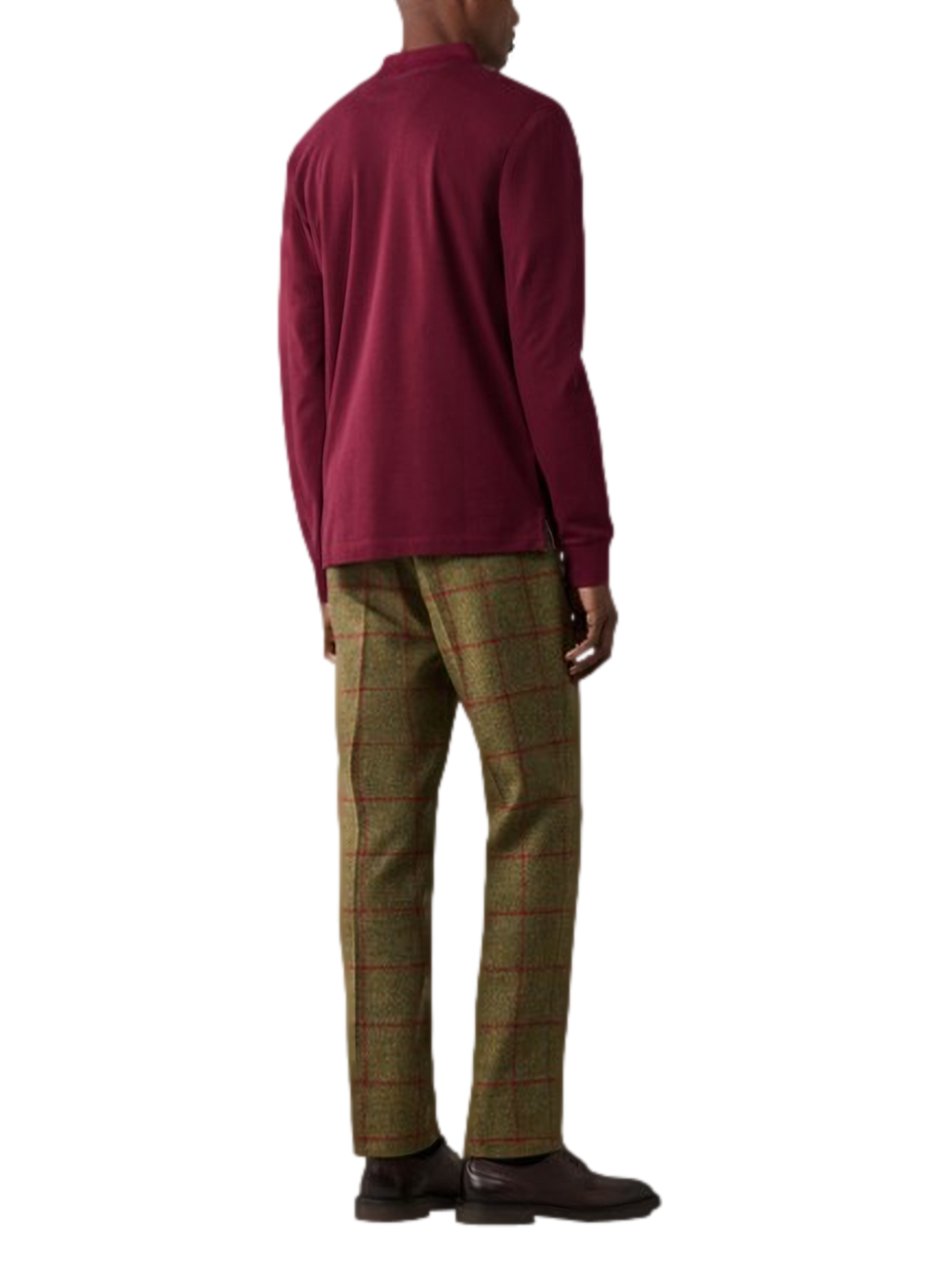 Langarm-Poloshirt aus Baumwollstrick HACKETT Rot