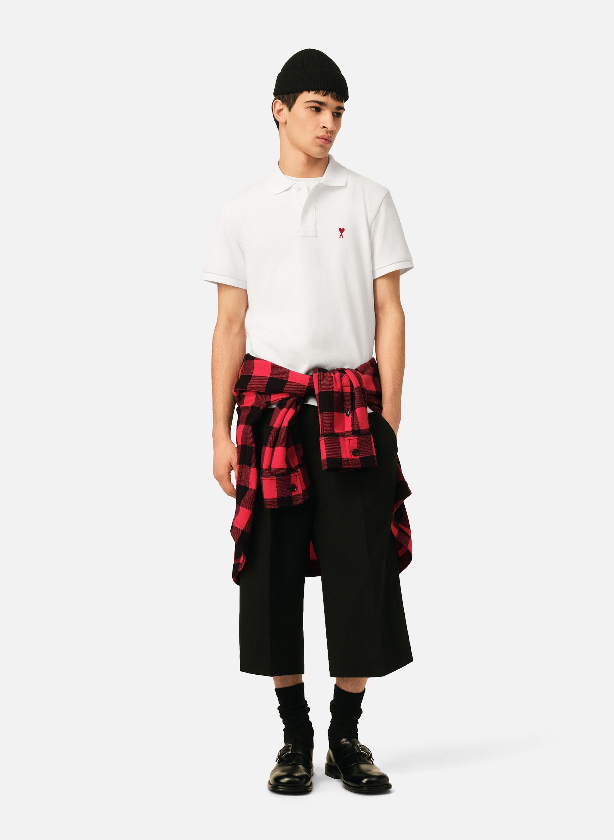 Polo ami de coeur unisexe AMI PARIS Blanc