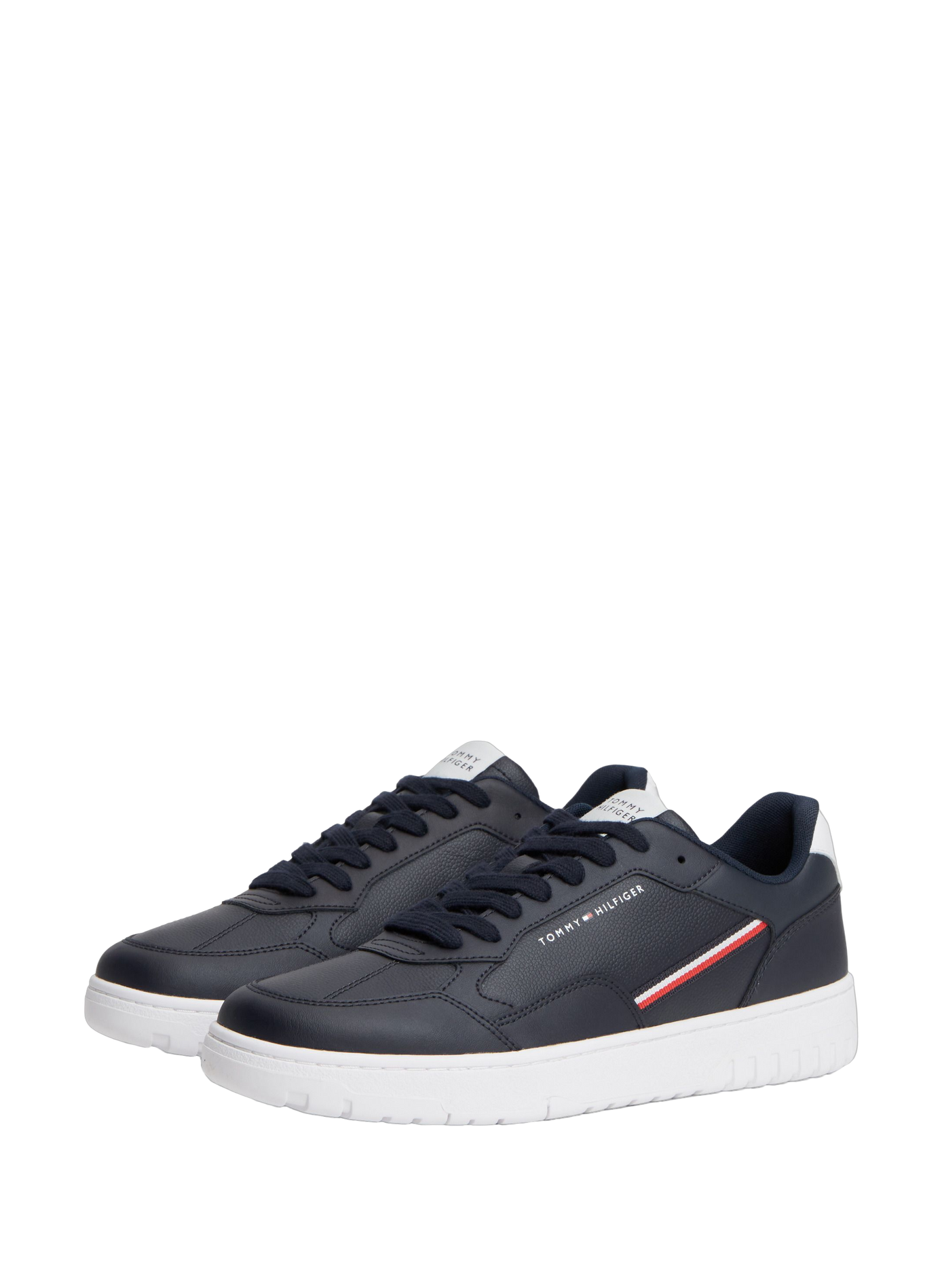 Baskets à lacets en cuir mélangé TOMMY HILFIGER Bleu