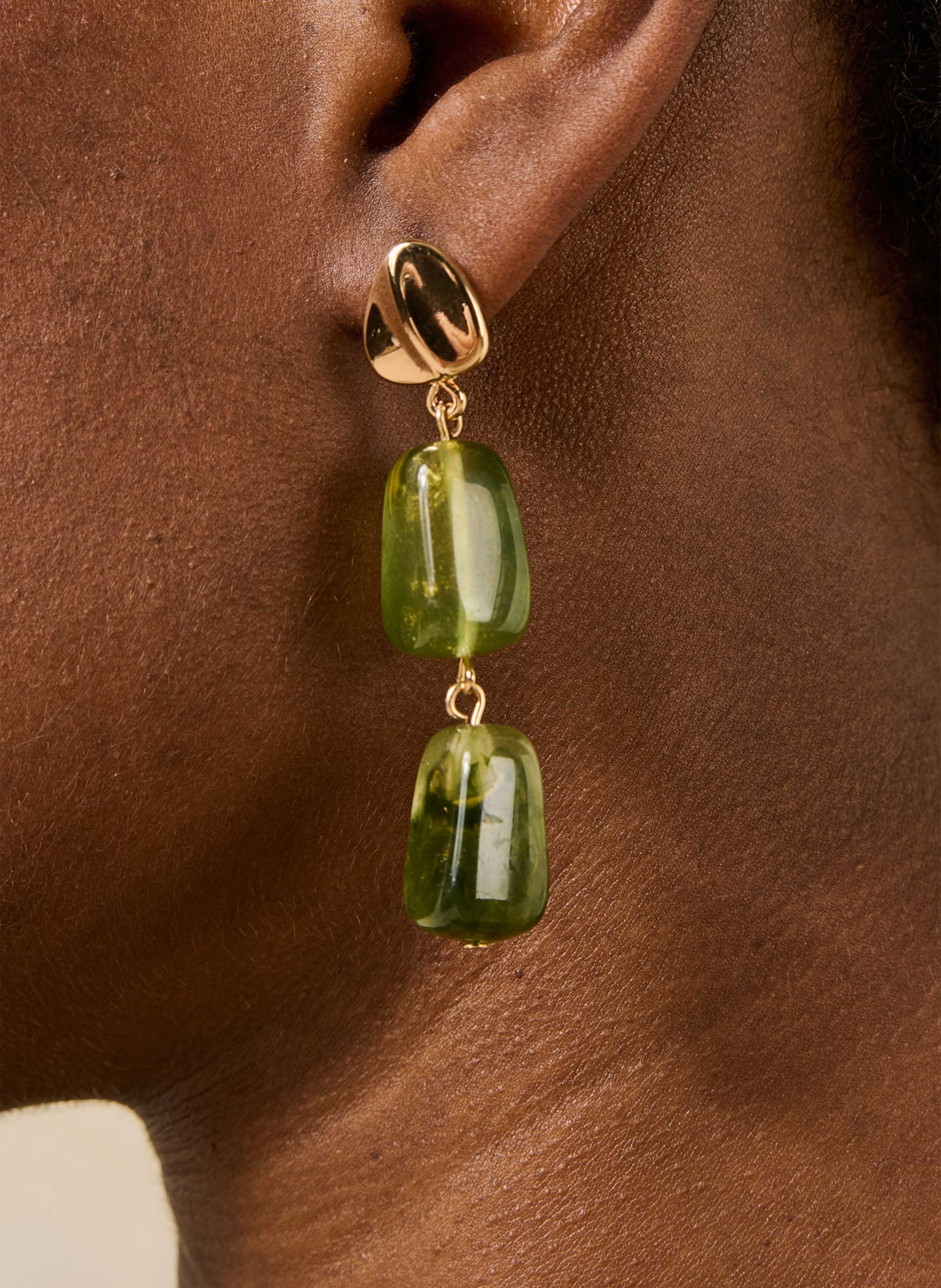 Hangende oorbellen LA FEE MARABOUTEE Groen