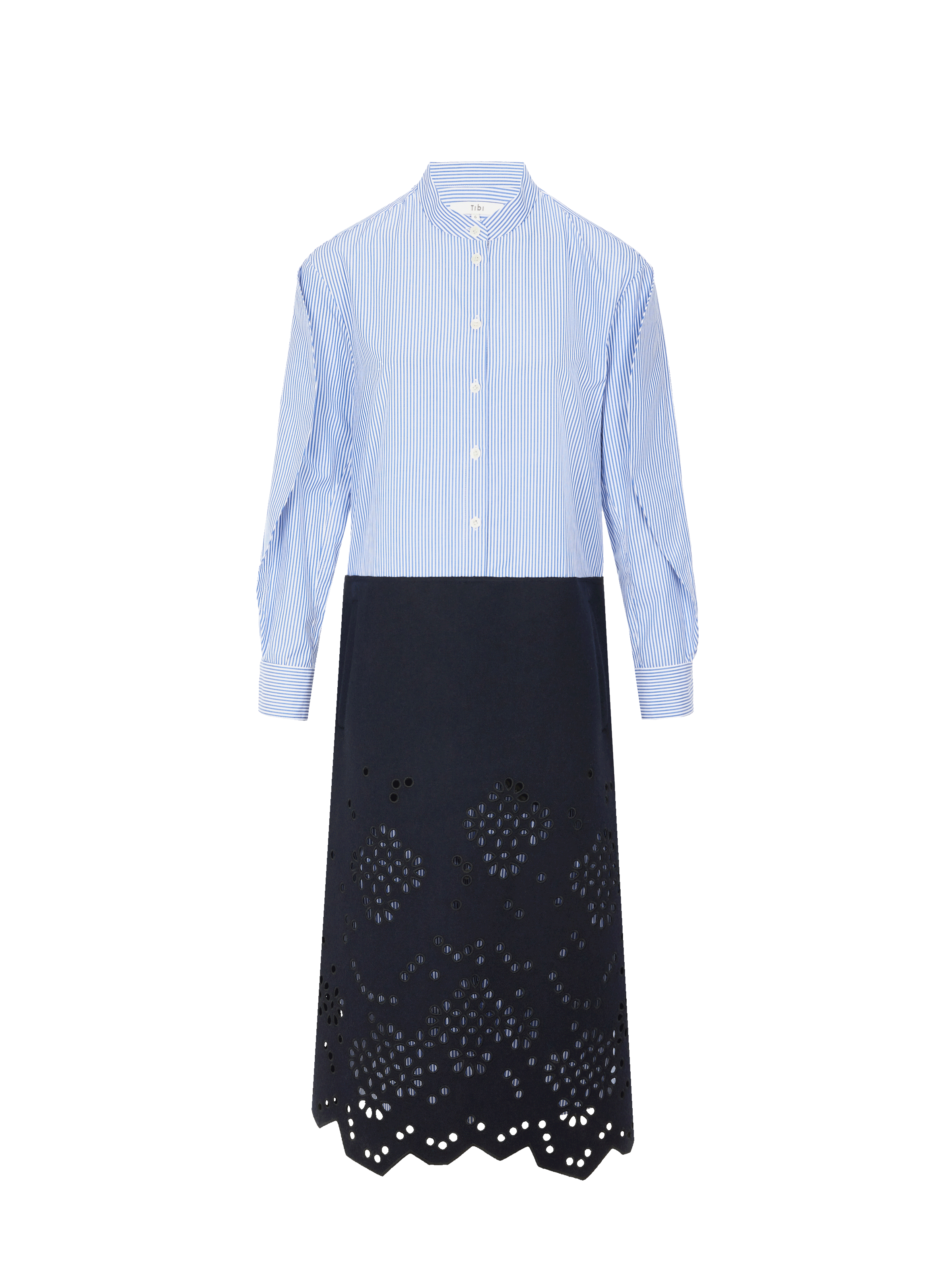 Robe-chemise bi-matière