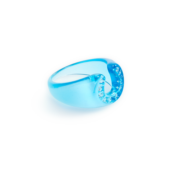 Crystal Haze Lucky Ring In Blue