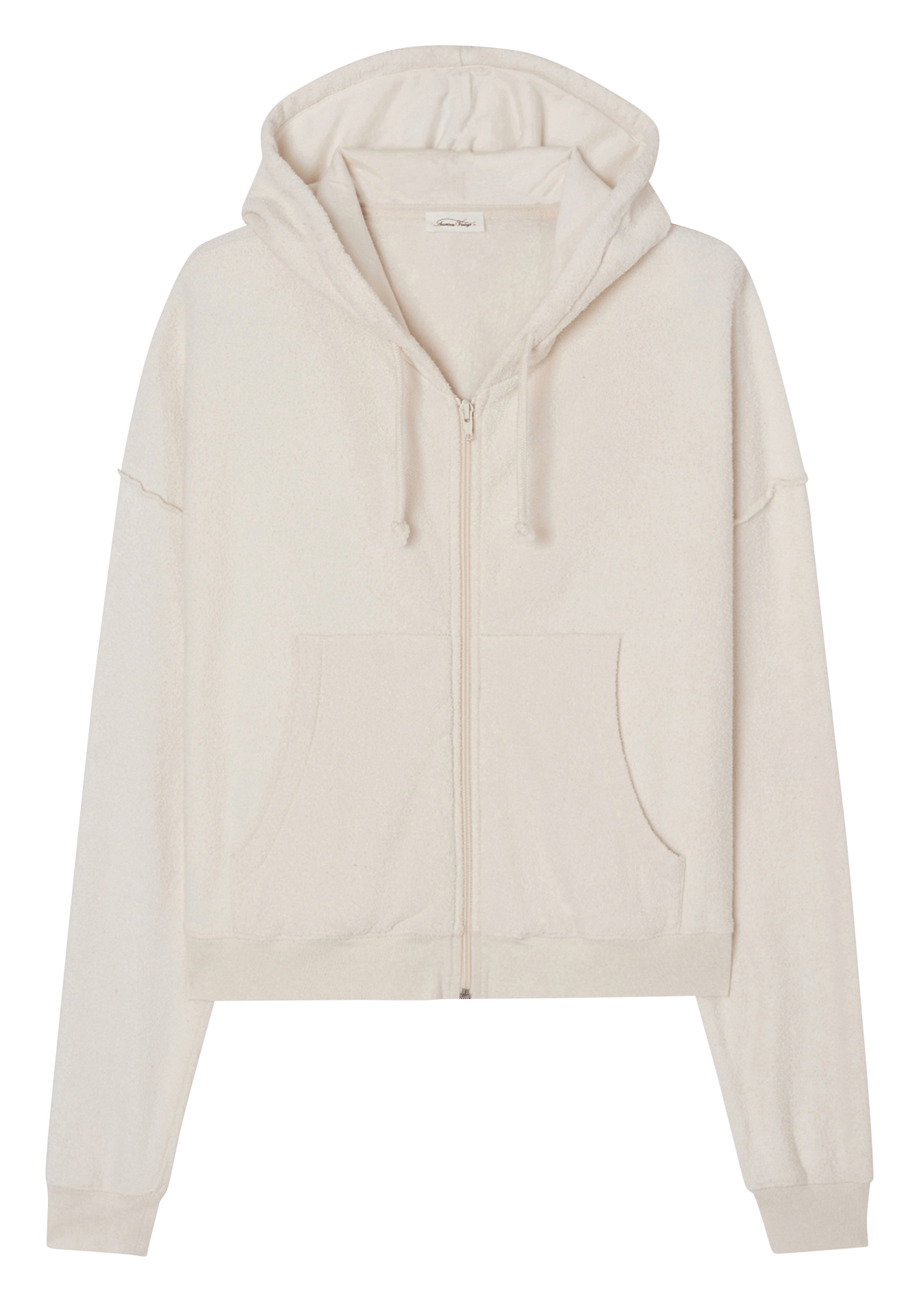 Sweat à capuche en coton bio bobypark AMERICAN VINTAGE Beige