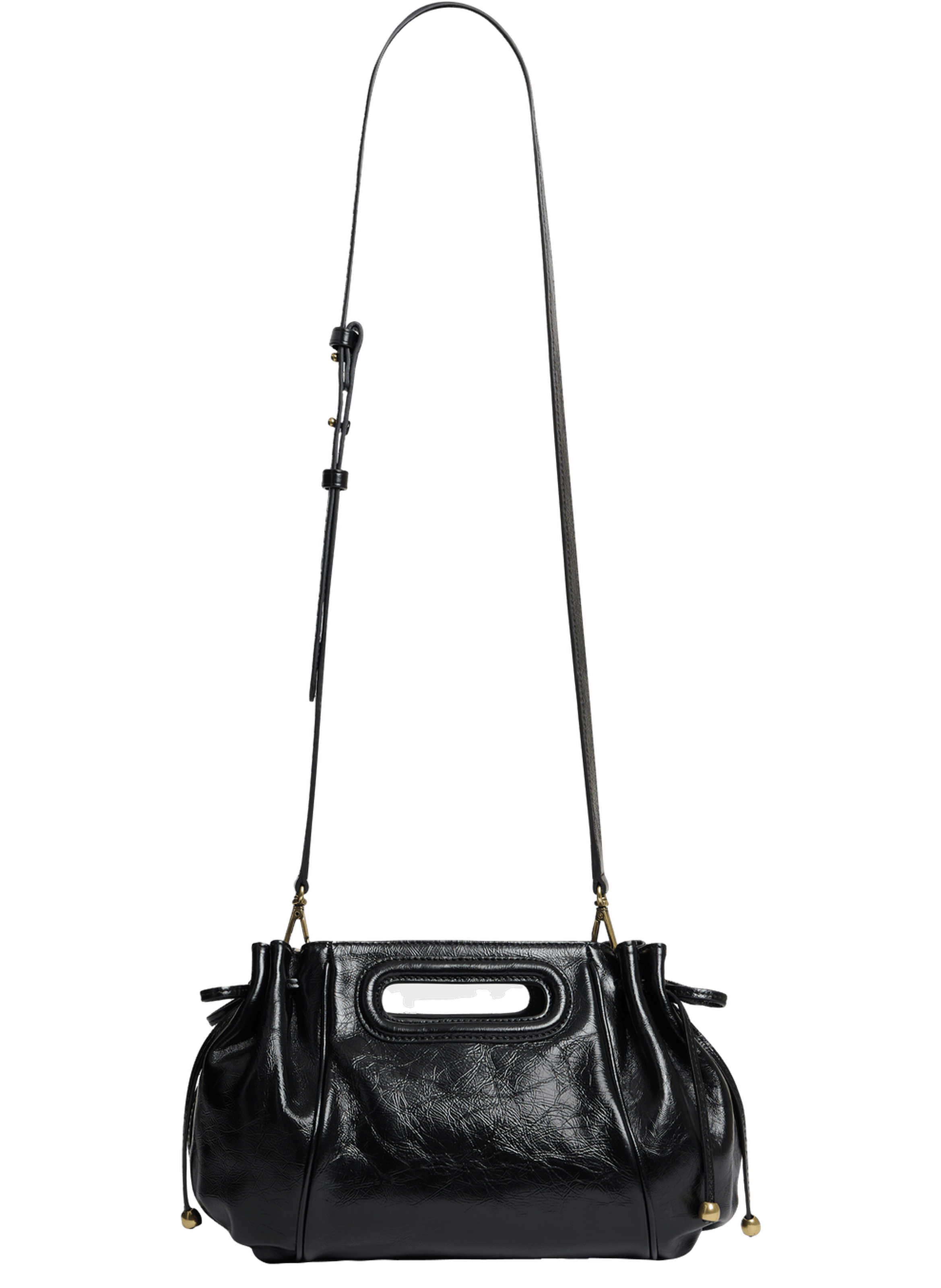 Sac à main en cuir effet froissé - mini dany GERARD DAREL Noir