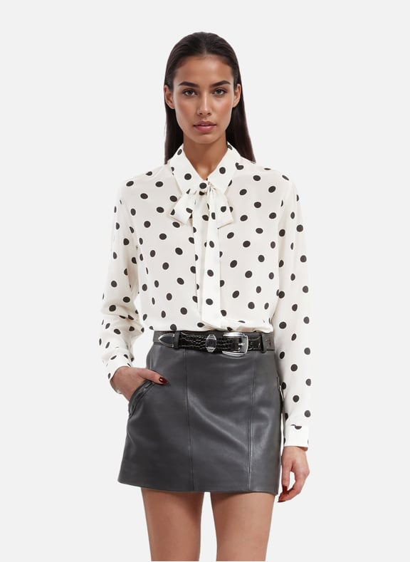 Jupe courte en cuir Noir by THE KOOPLES THE KOOPLES Jupe courte en cuir Noir
