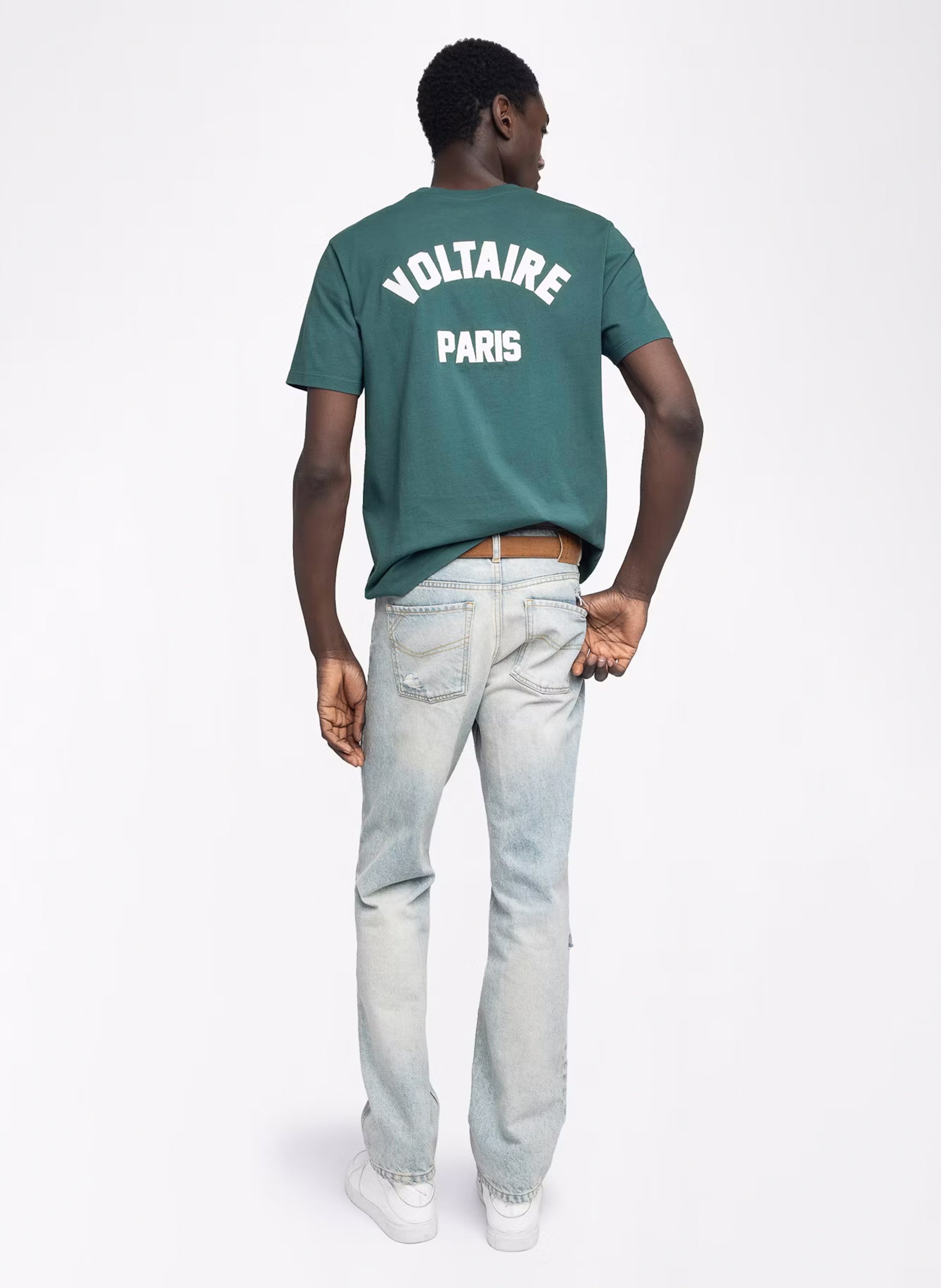 Tee-shirt col rond en coton tommy ZADIG&VOLTAIRE Vert