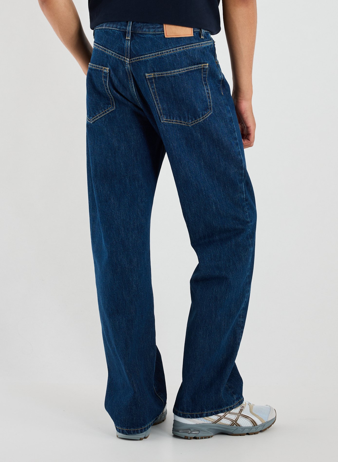 Relaxed straight-leg cotton jeans JEANERICA DENIM Blue