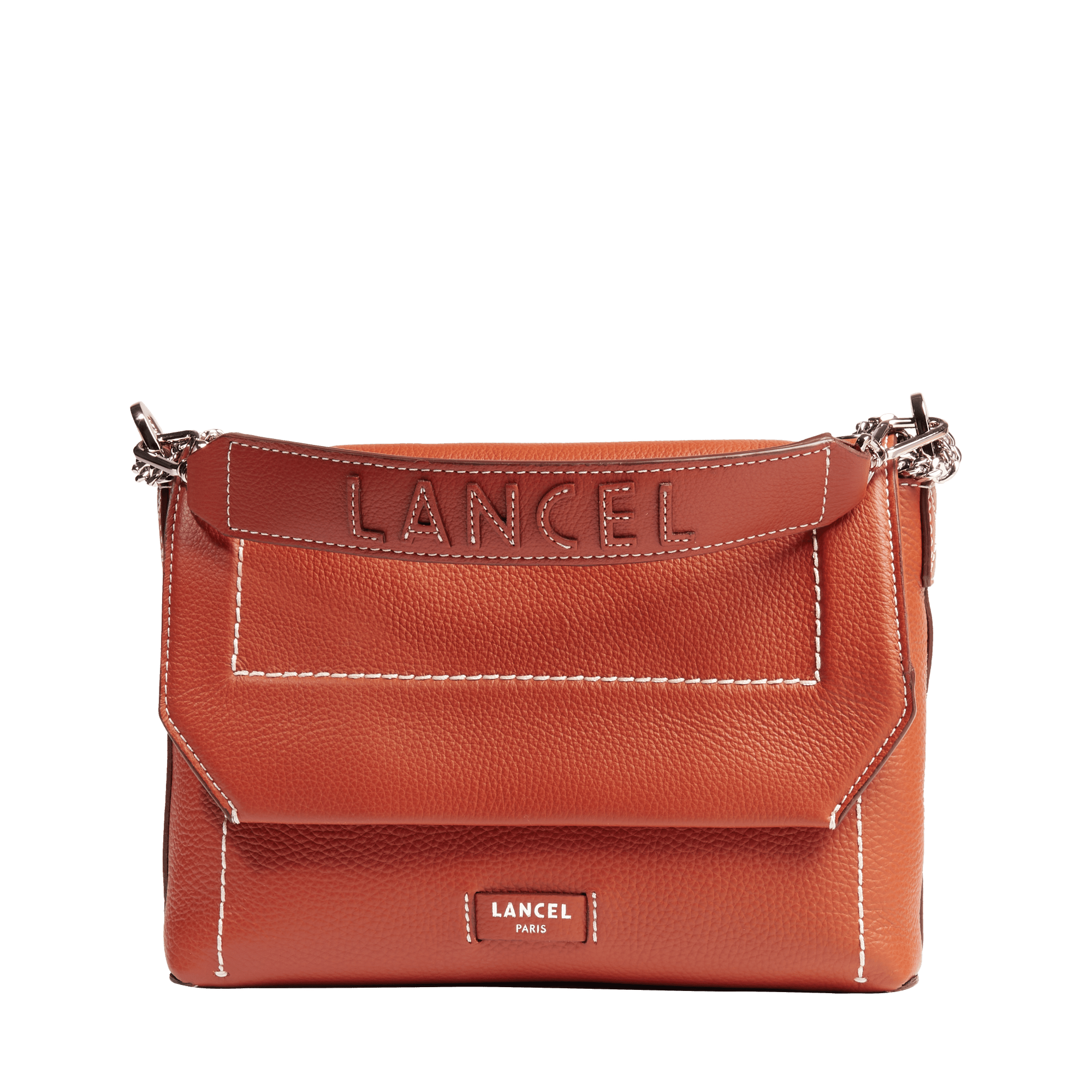 Sac rabat m ninon soft de lancel en cuir LANCEL Rouge