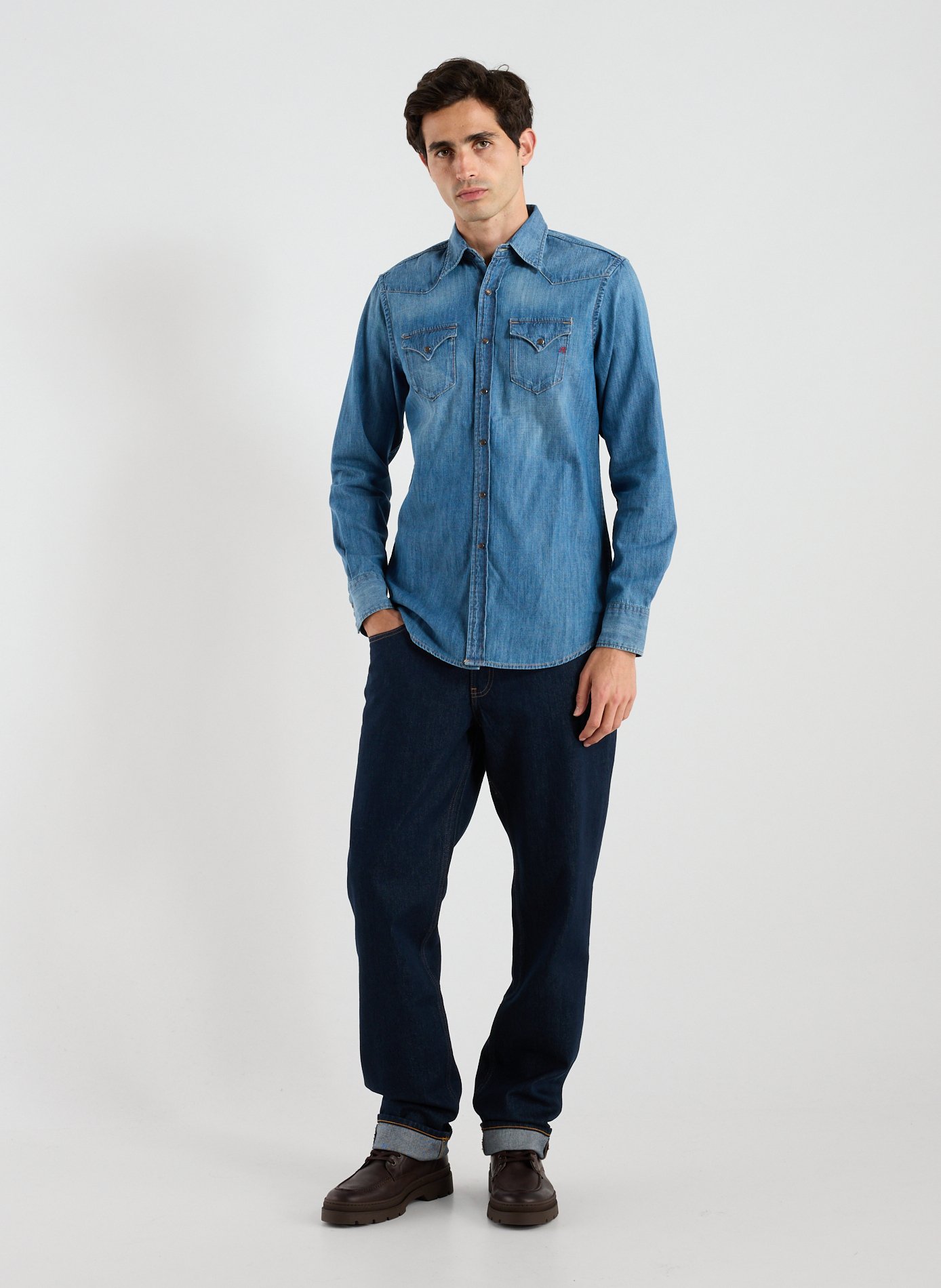Chemise en jean REPLAY Bleu