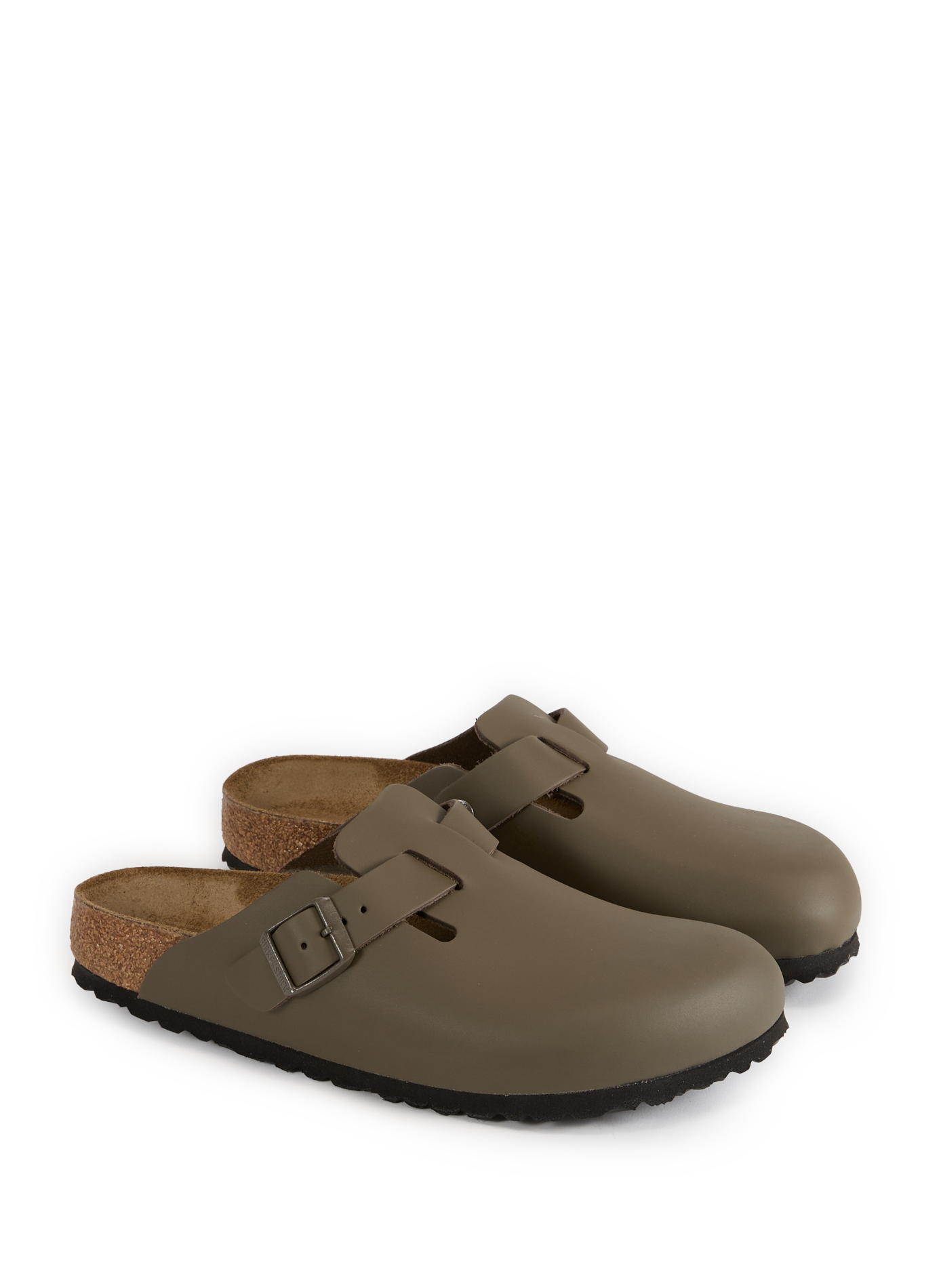 Calfskin Leather Mules BIRKENSTOCK Grey