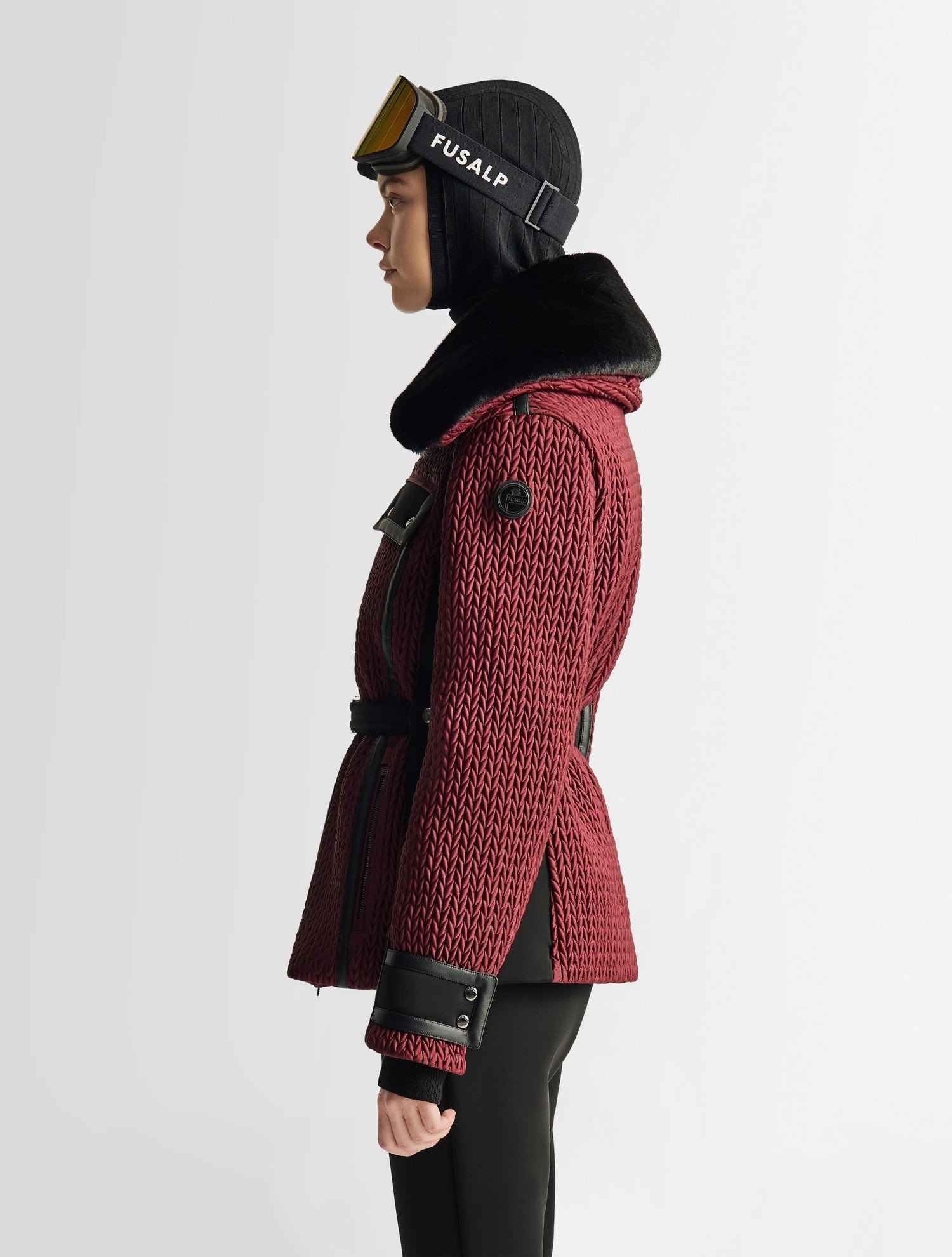 Veste de ski alixa col large FUSALP Rouge