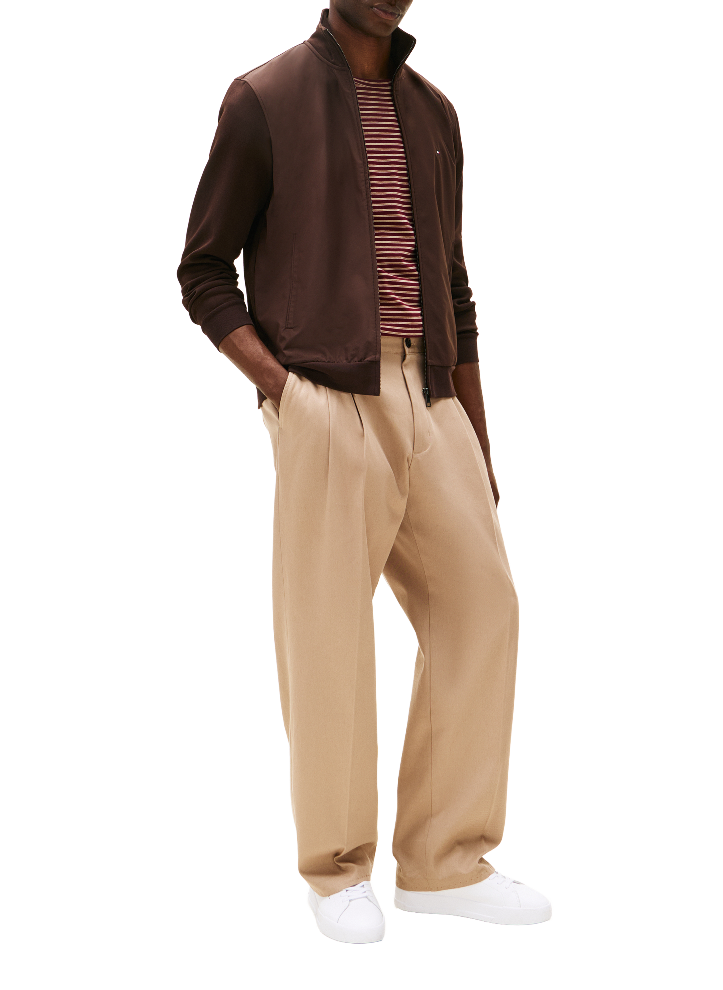 Basket cuir effet grainé TOMMY HILFIGER Blanc