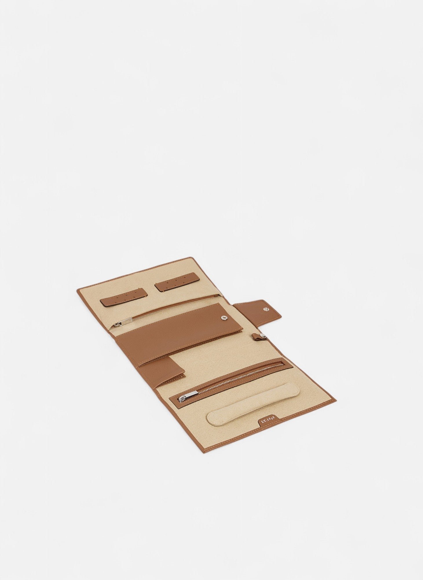 Coffret bijoux de voyage en cuir LE TANNEUR Marron