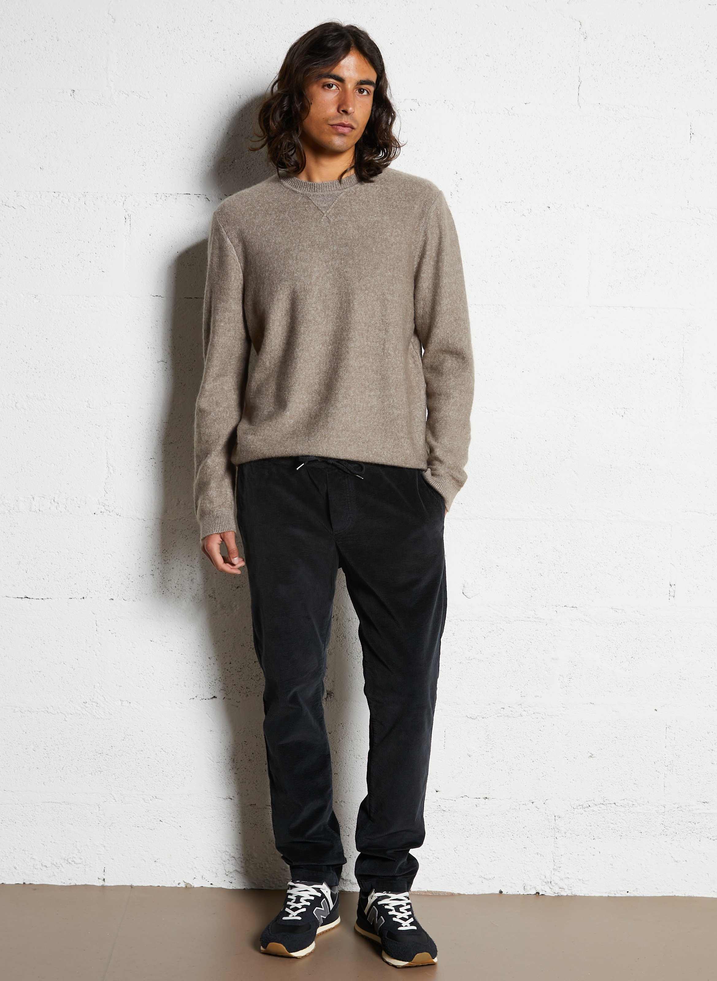 Pantalon droit en coton mélangé IKKS Gris