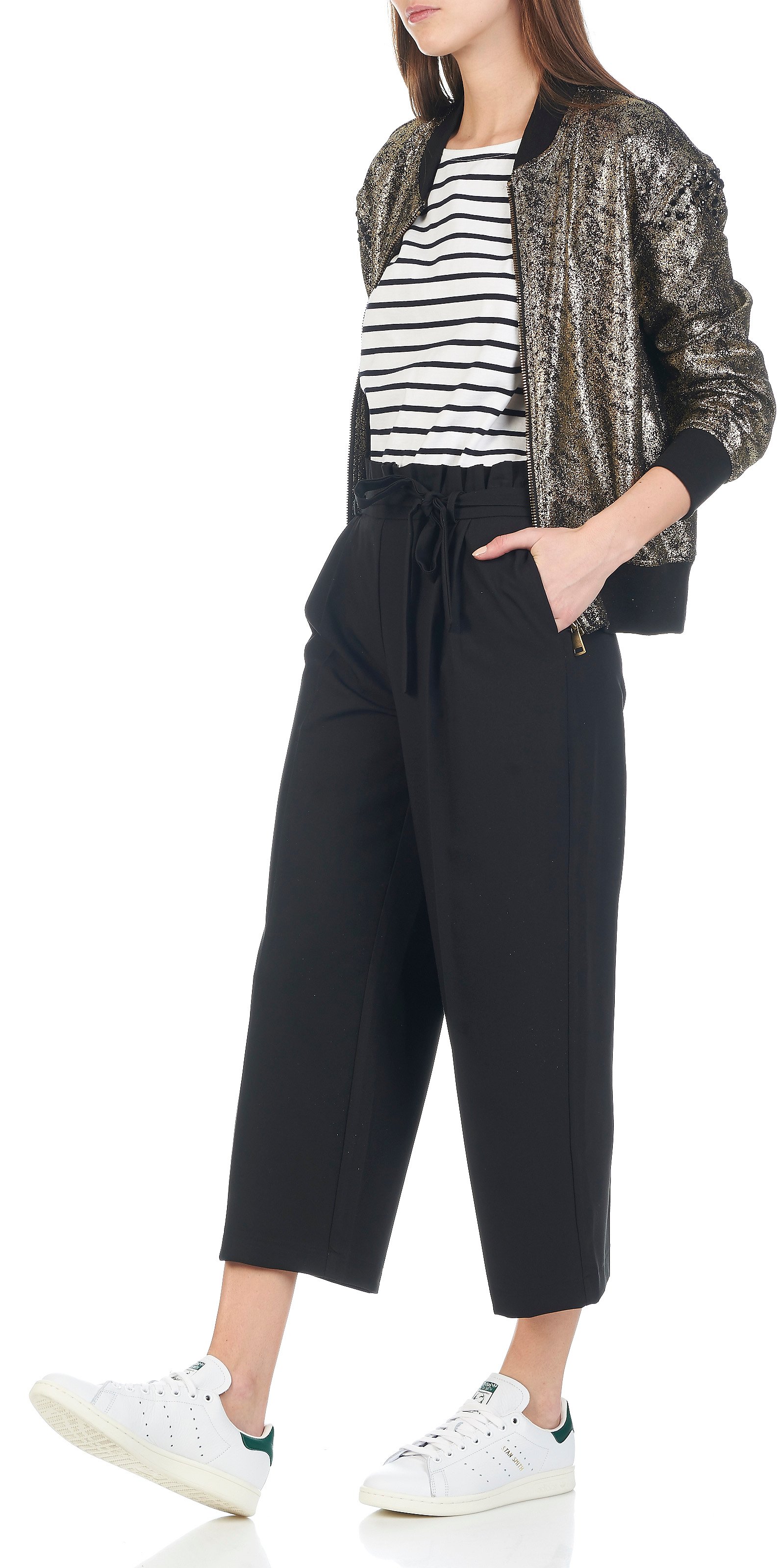 Tee-shirt col bateau rayé en coton léger ARMOR-LUX Blanc