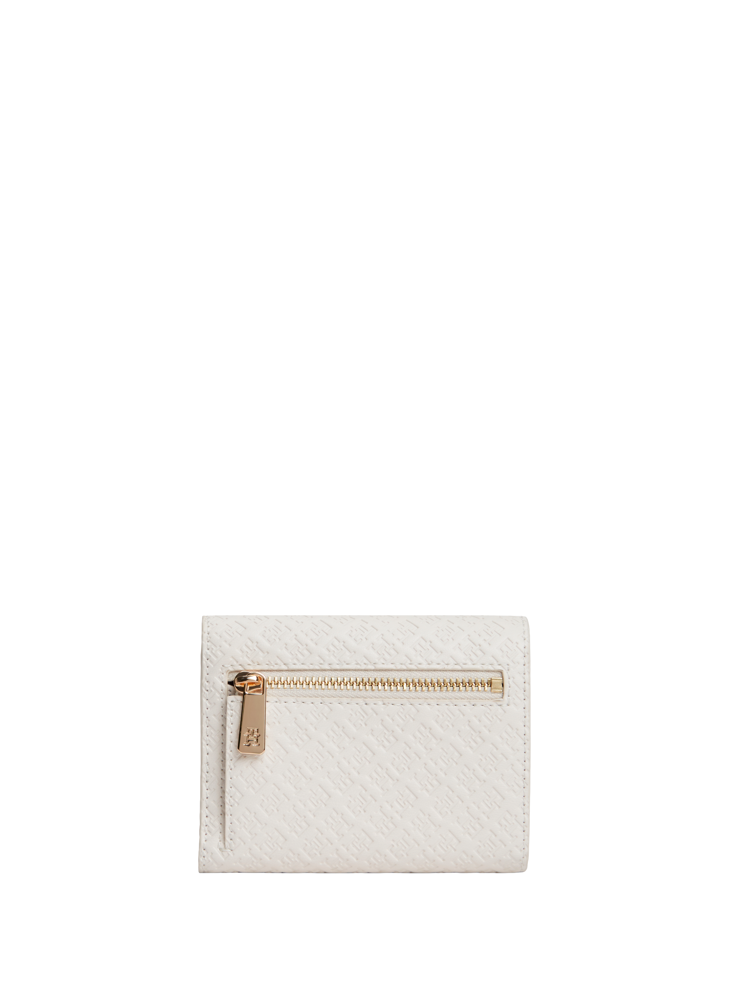 Three-fold monogram wallet TOMMY HILFIGER Beige