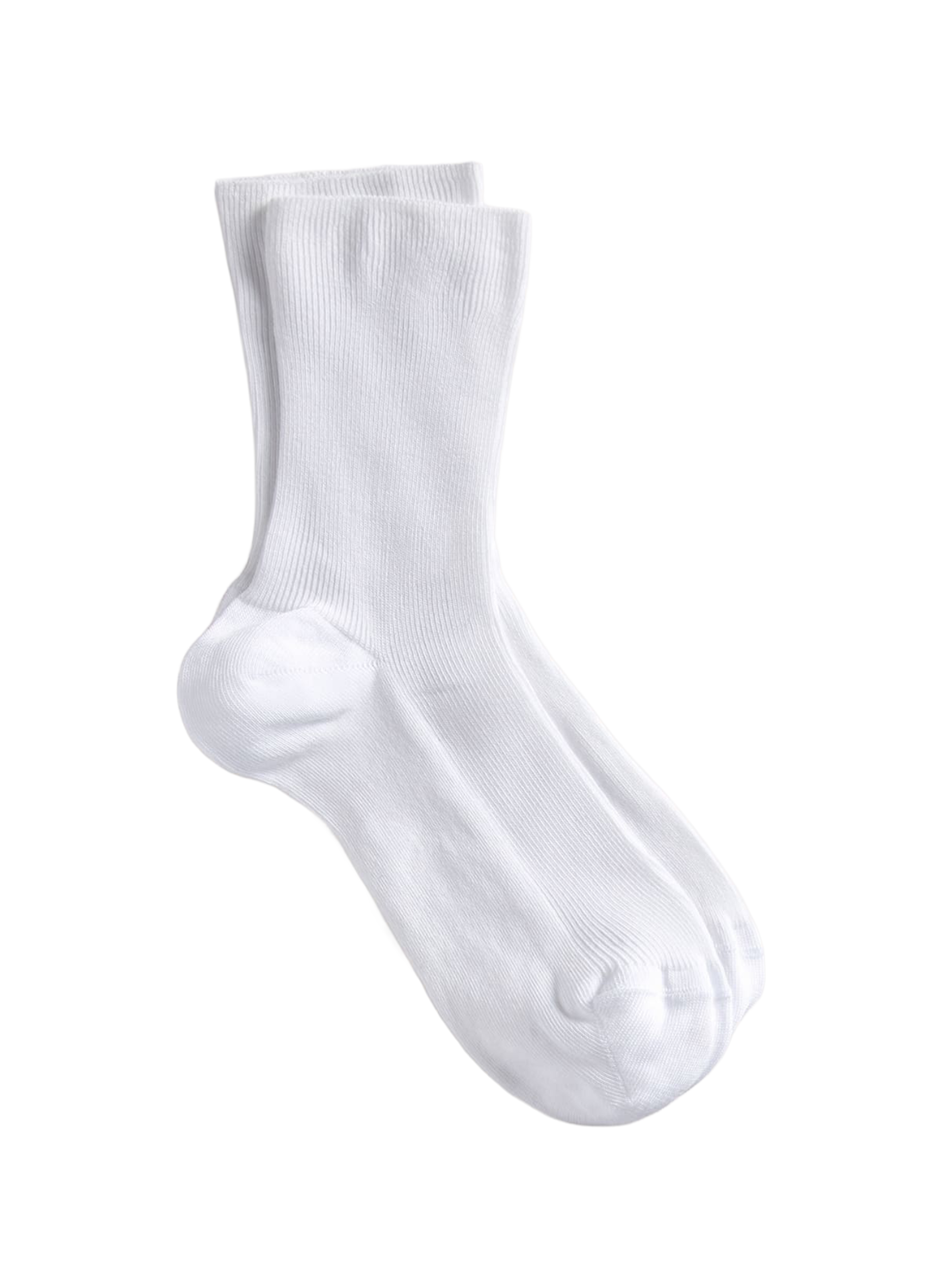 Ribbed mid-high socks in blended cotton. LE BOURGET White