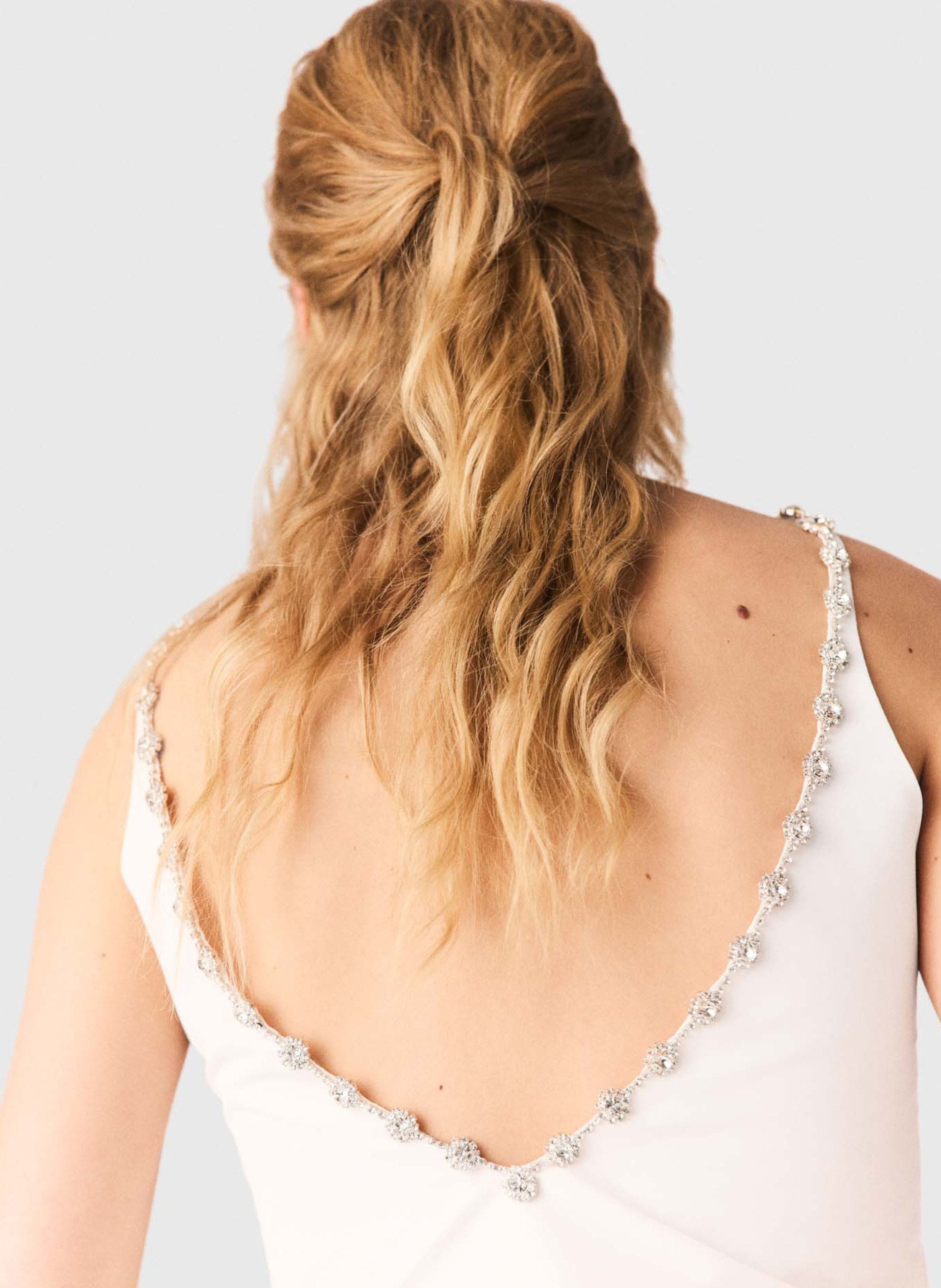 Top court strass MAJE Blanc