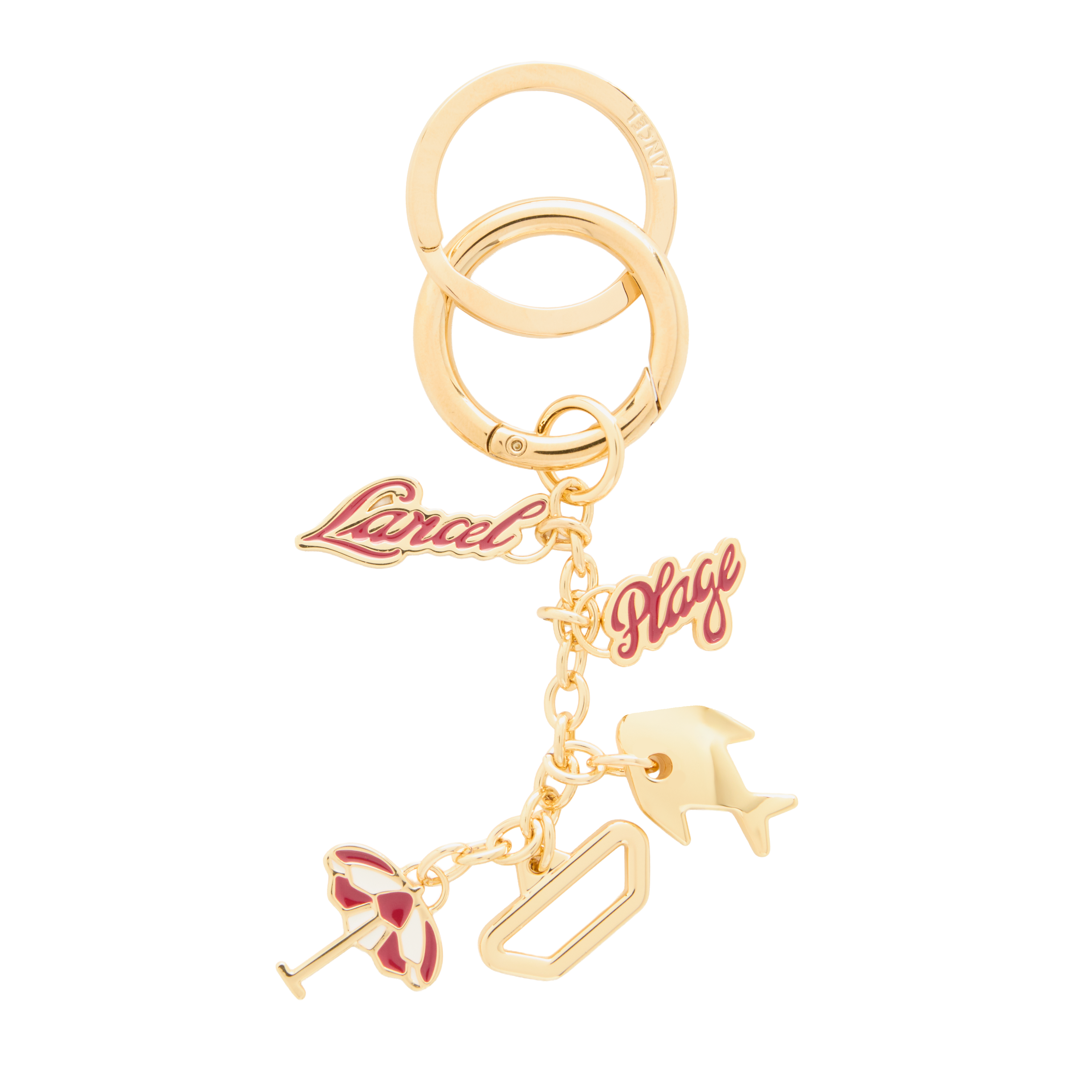 Porte-clés capsule lancel beach en métal LANCEL Rouge