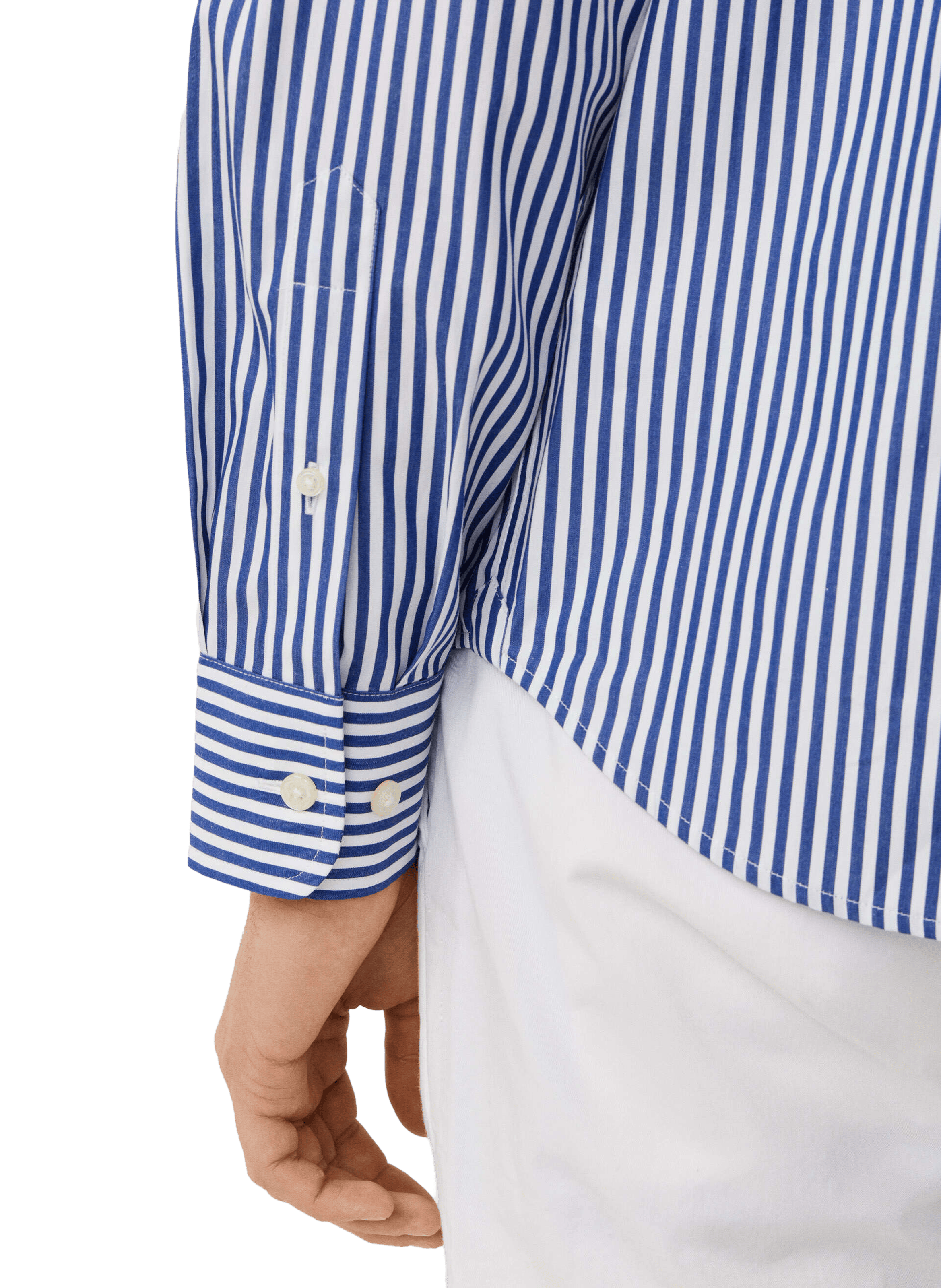 Striped cotton shirt FACONNABLE Blue