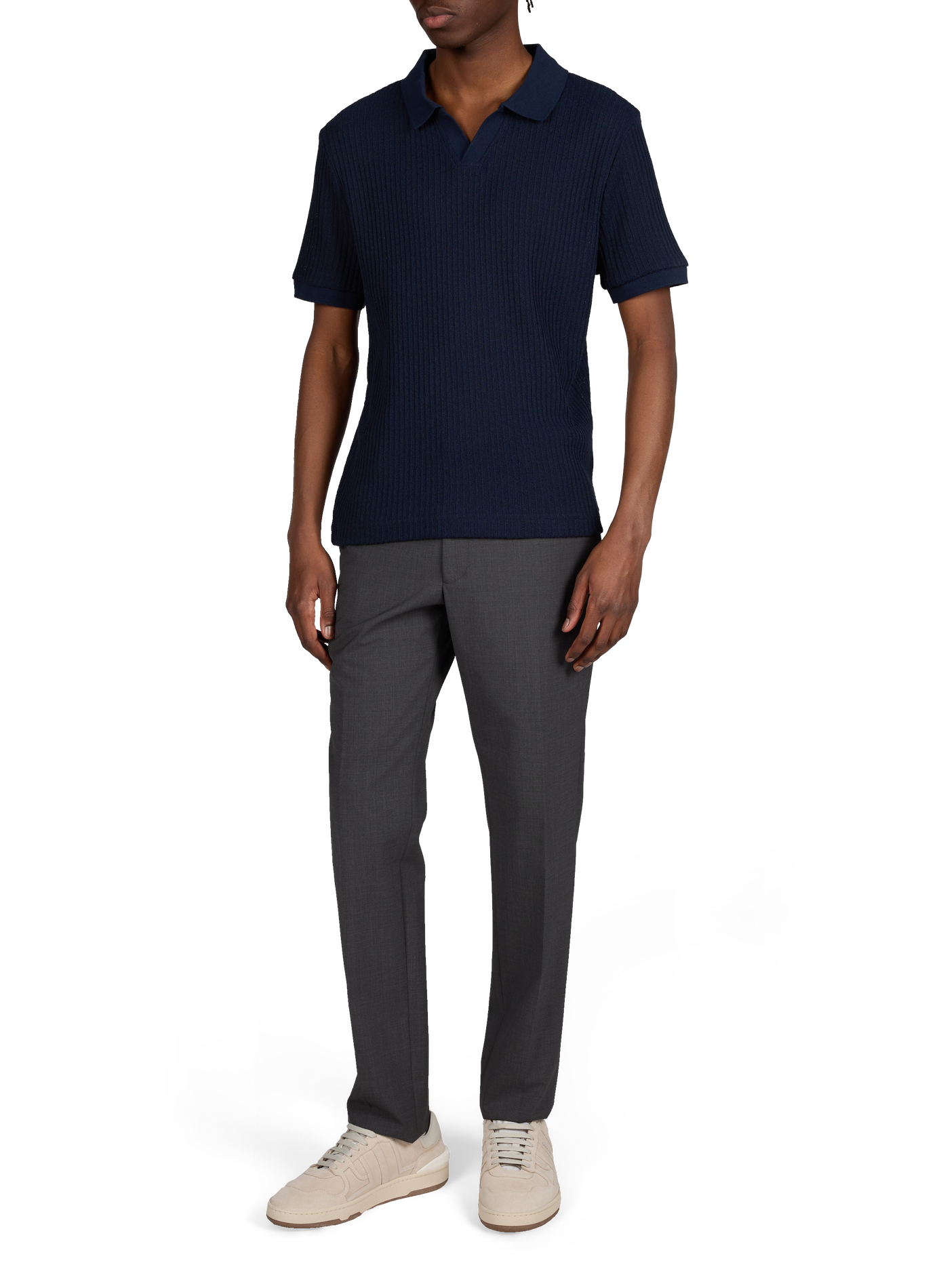 Pantalon Dostum-S uni en laine mélangée AU PRINTEMPS PARIS Gris