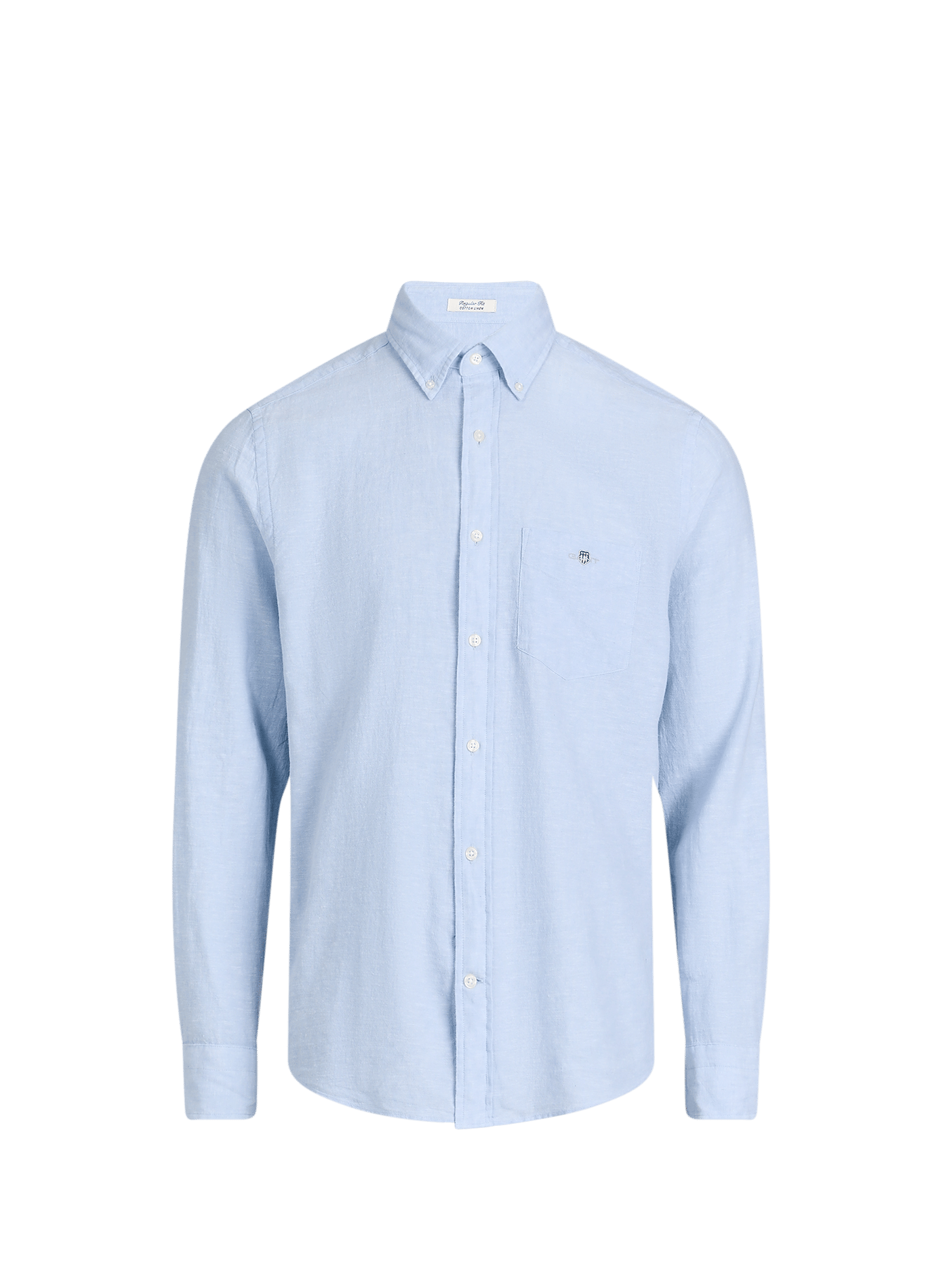 Chemise col américain en lin et coton GANT Bleu