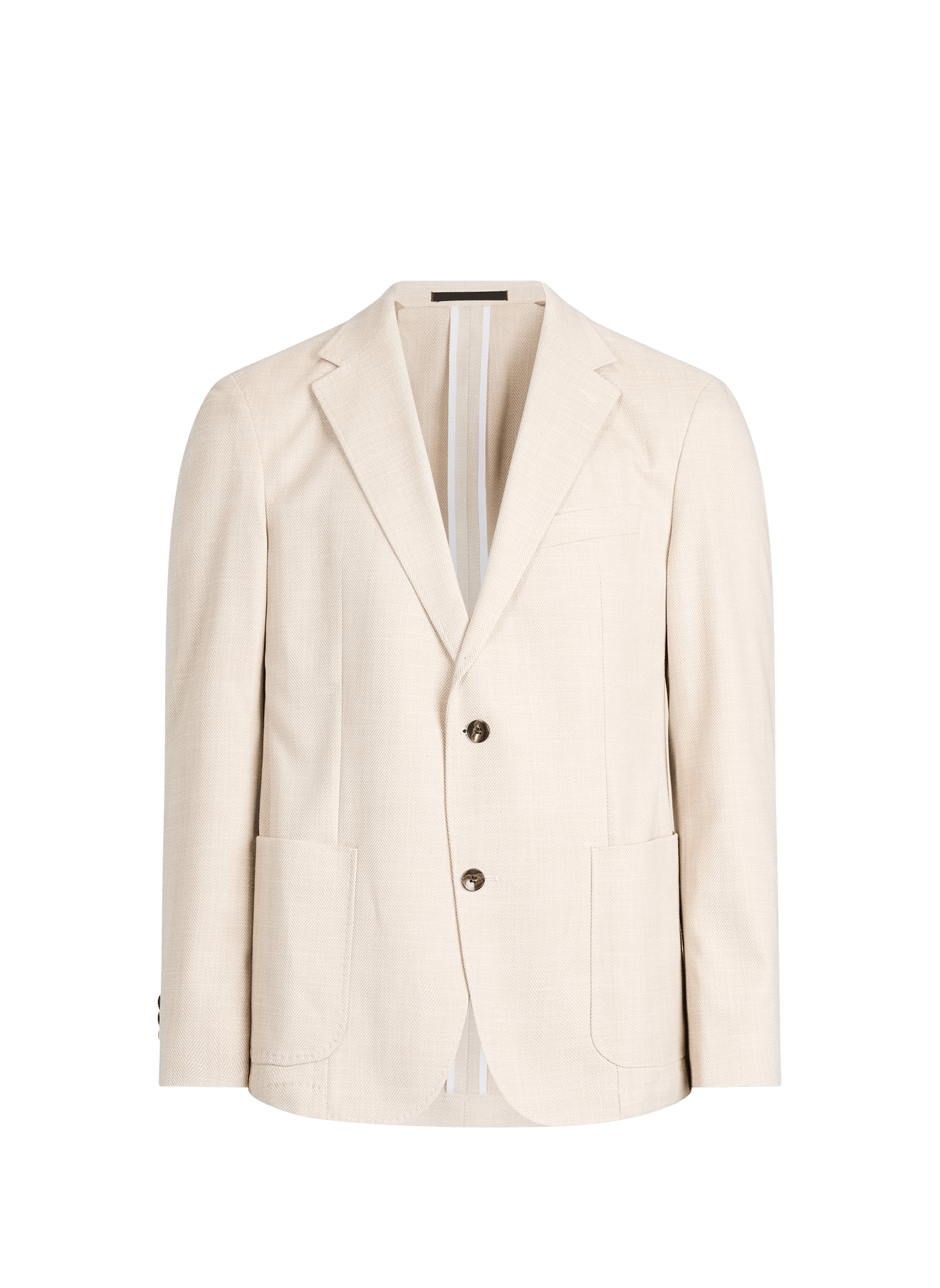 Straight blazer with peaked lapel in herringbone pattern STRELLSON Brown