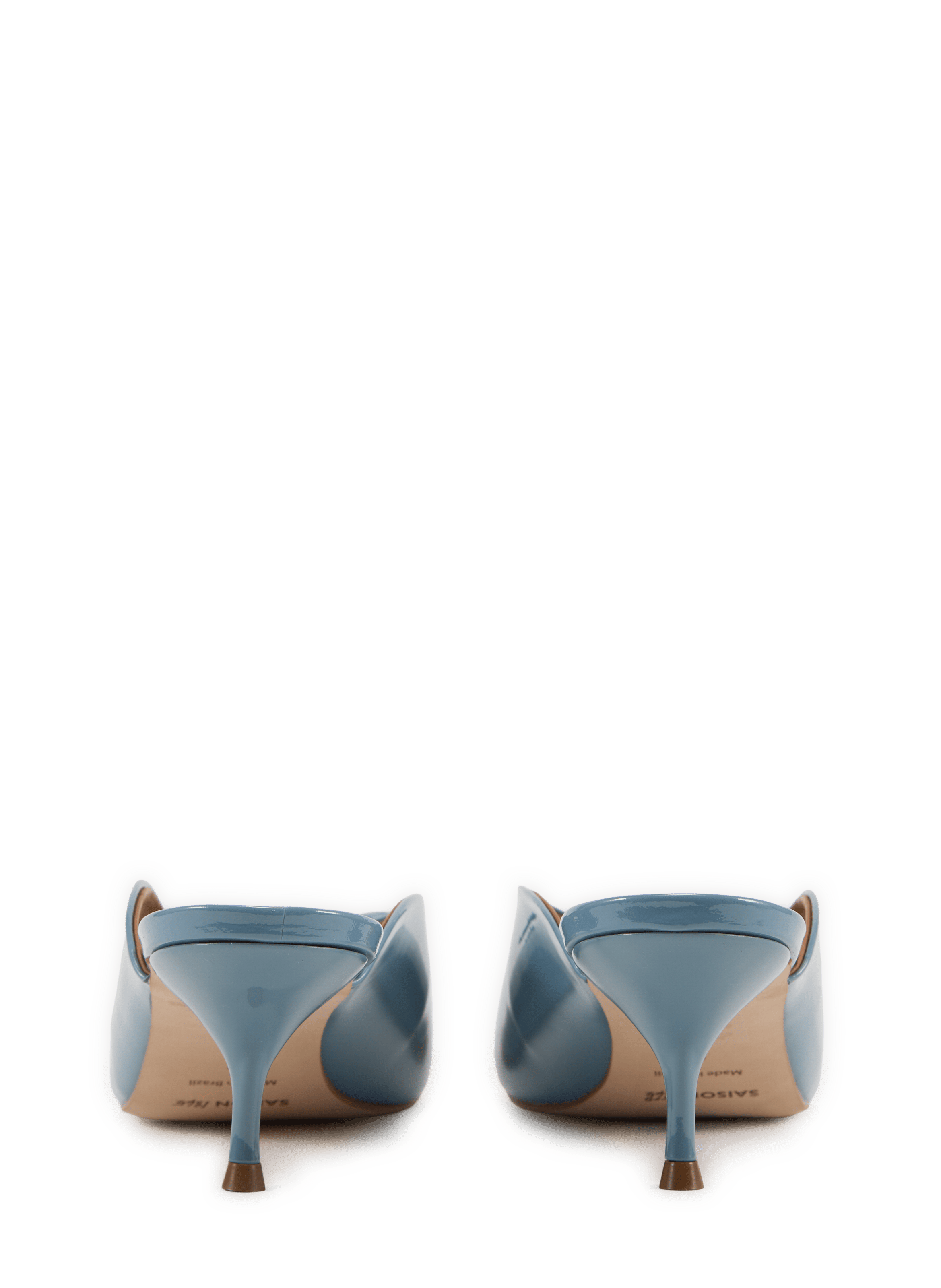 Sandales à talon Folie en cuir verni SAISON 1865 Bleu