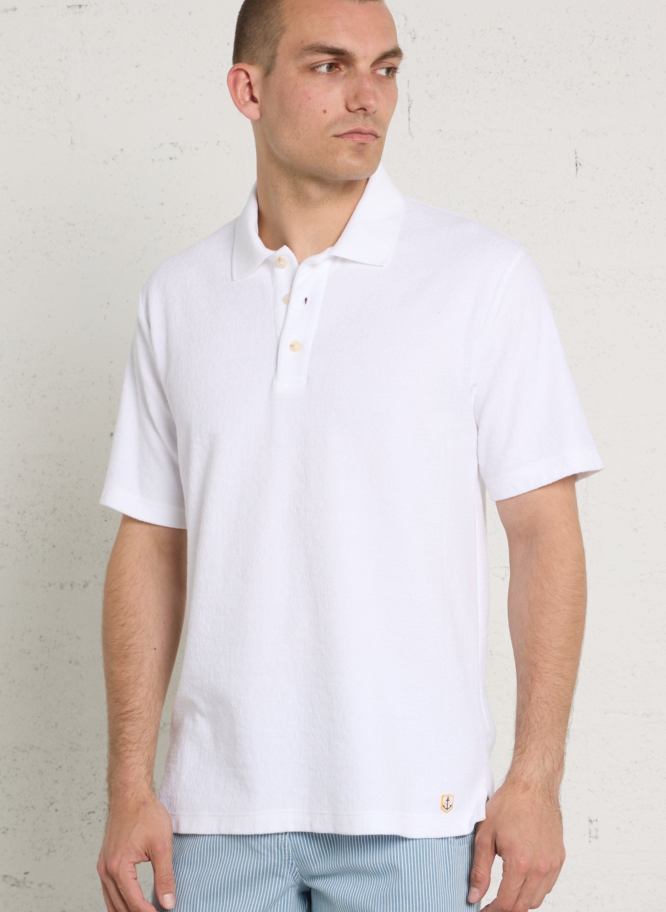 Polo oversize en coton heritage ARMOR-LUX Blanc