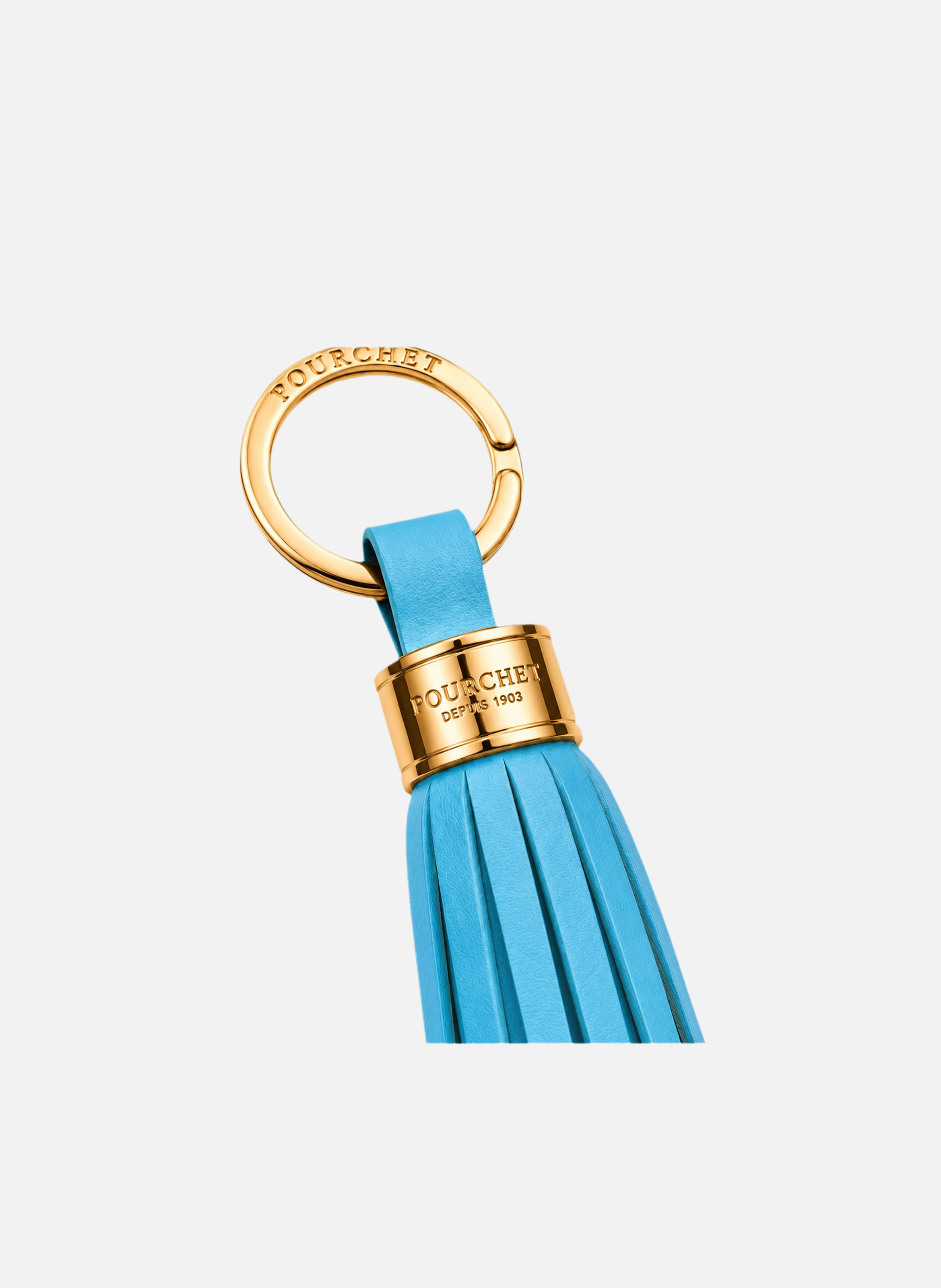 Accessoires | porte-clés en métal et cuir POURCHET Bleu