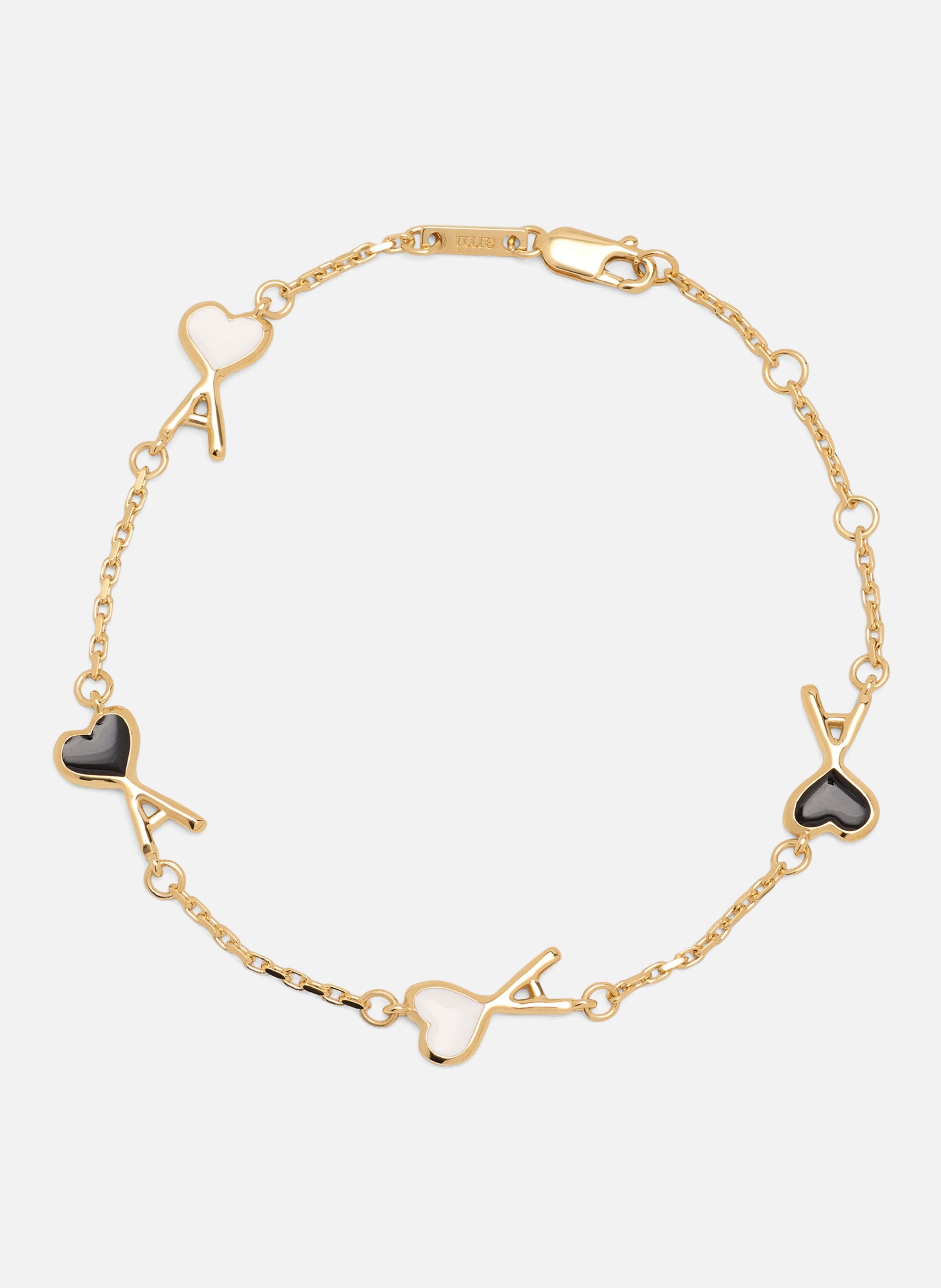 Bracelet unisexe en laiton ami de coeur martelé AMI PARIS Multicolore