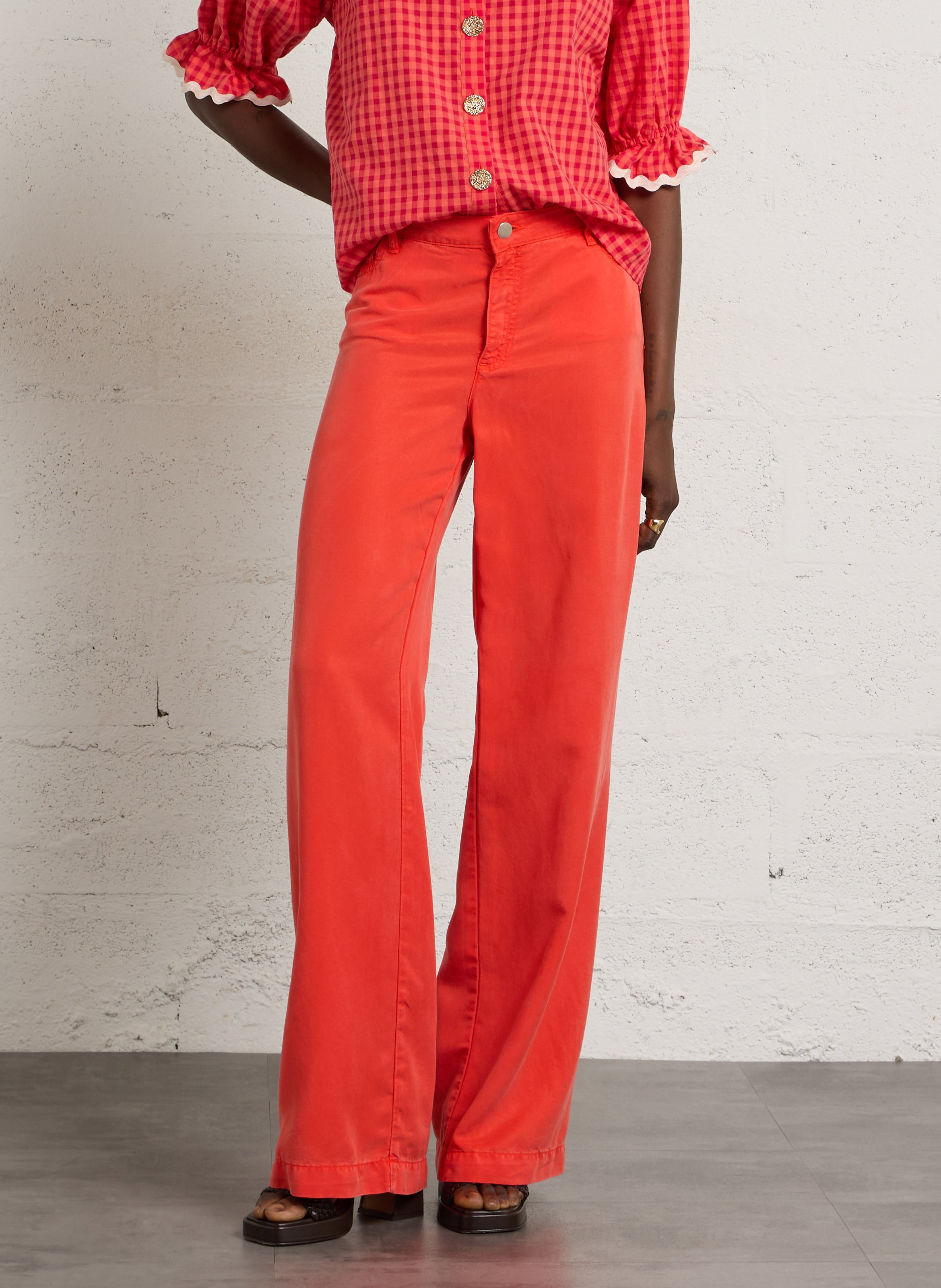 Pantalon droit sandy MAISON 123 Rouge