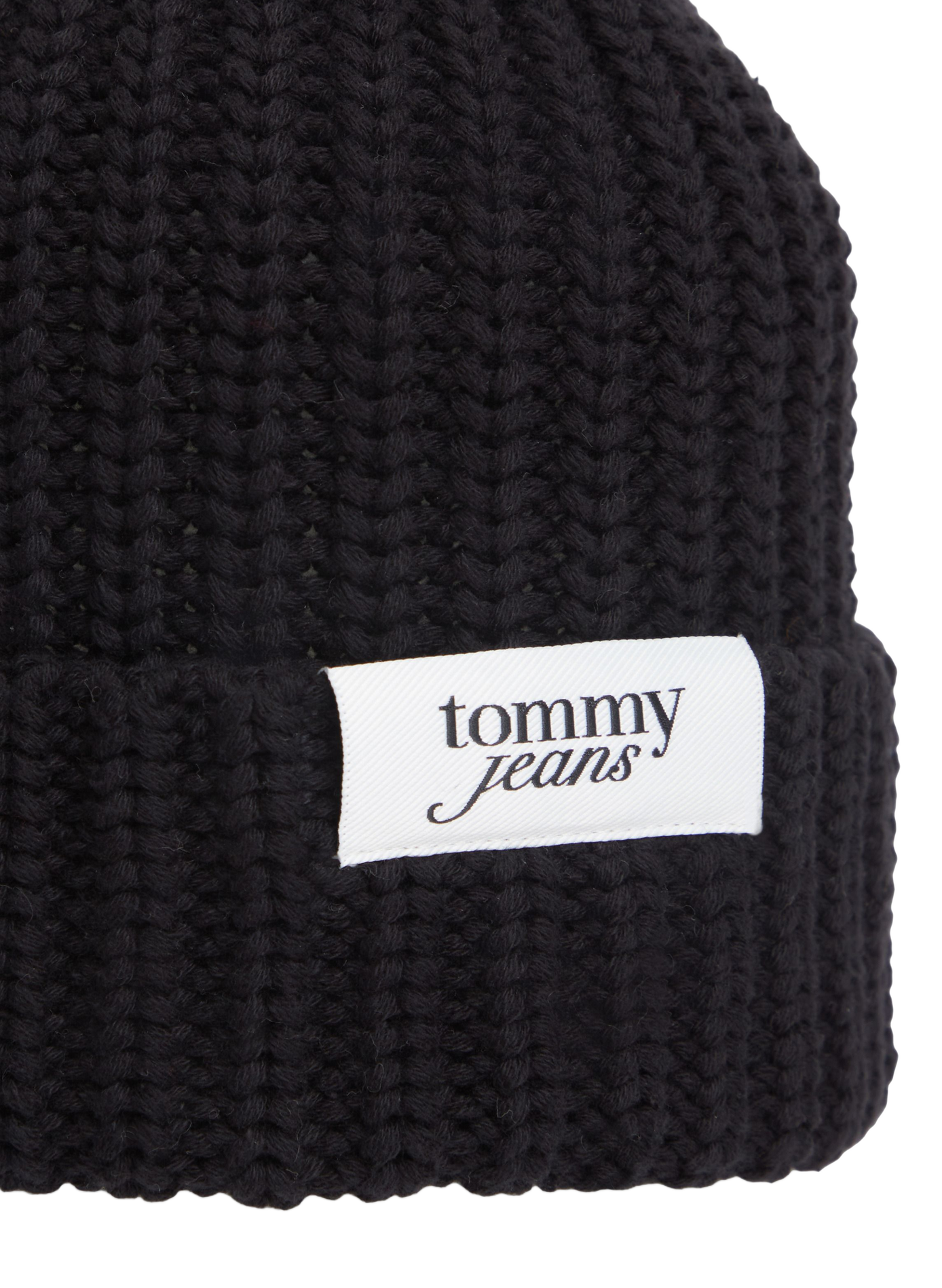 Cotton beanie TOMMY HILFIGER Black