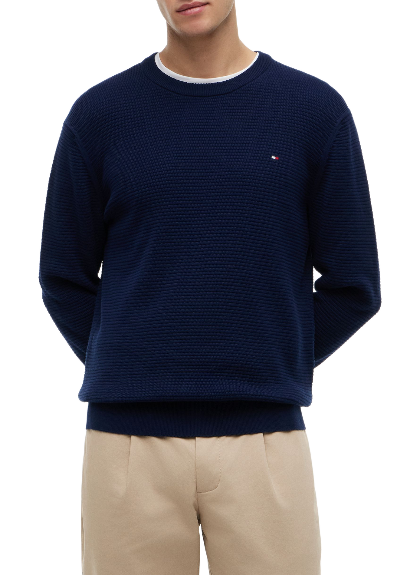 Ribbed cotton jumper TOMMY HILFIGER Blue