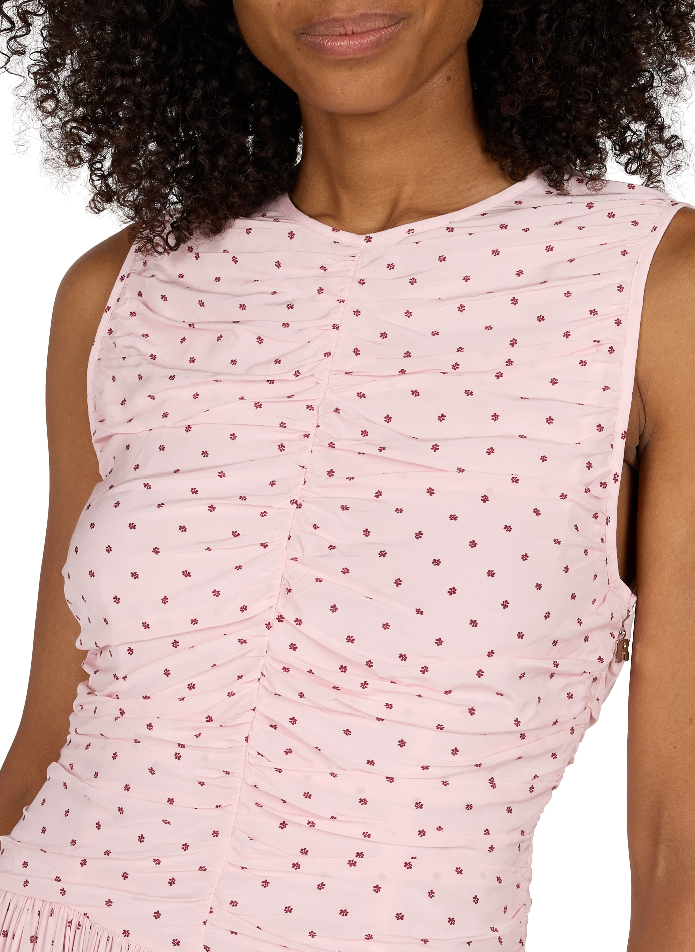 Fitted maxi dress ROTATE Pink
