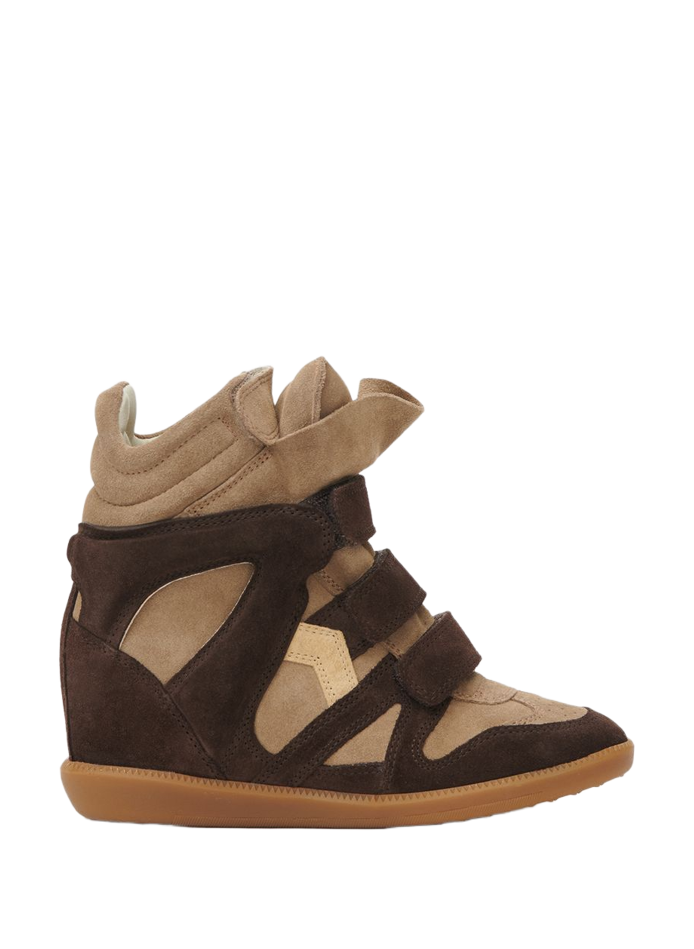 Sneakers met sleehakken van fluweelzacht kalfsleer ISABEL MARANT Veelkleurig