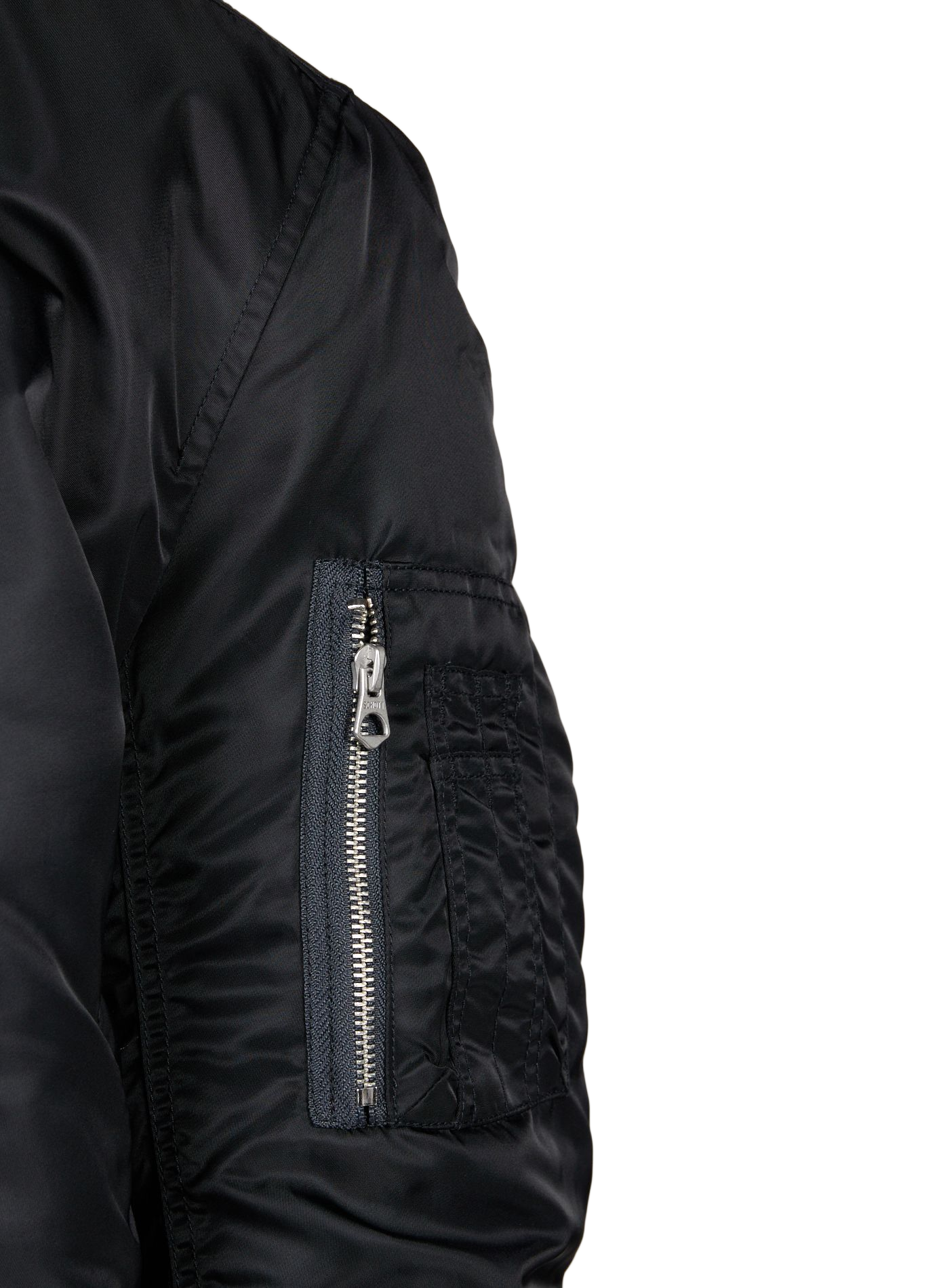Gerader Reißverschluss-Blouson in Uni-Farbe SCHOTT Schwarz